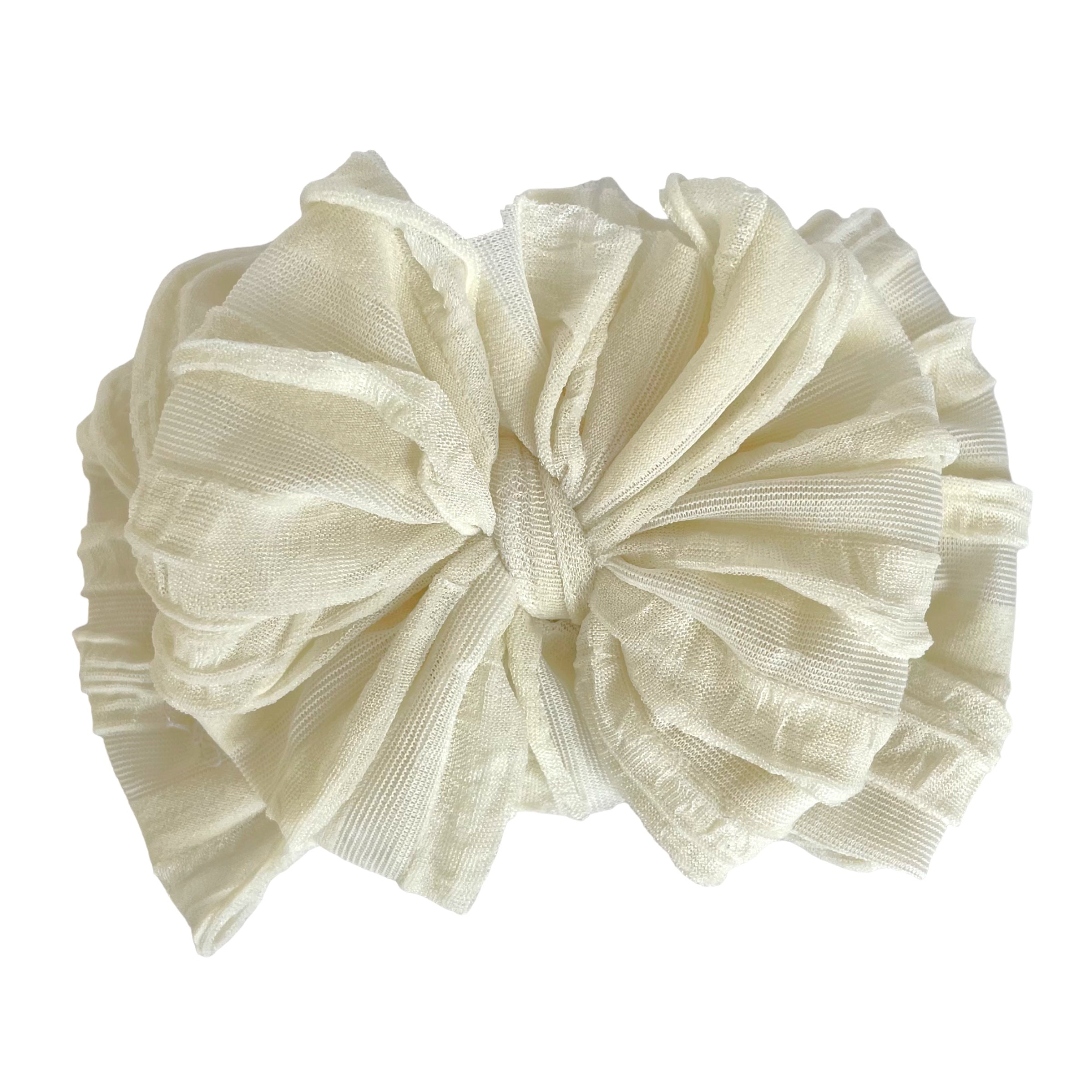 Ivory | Signature Ruffled Baby Headband