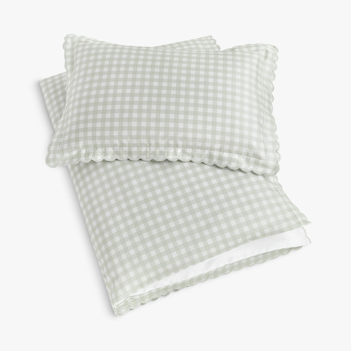 Picnic Gingham Toddler Duvet - Green