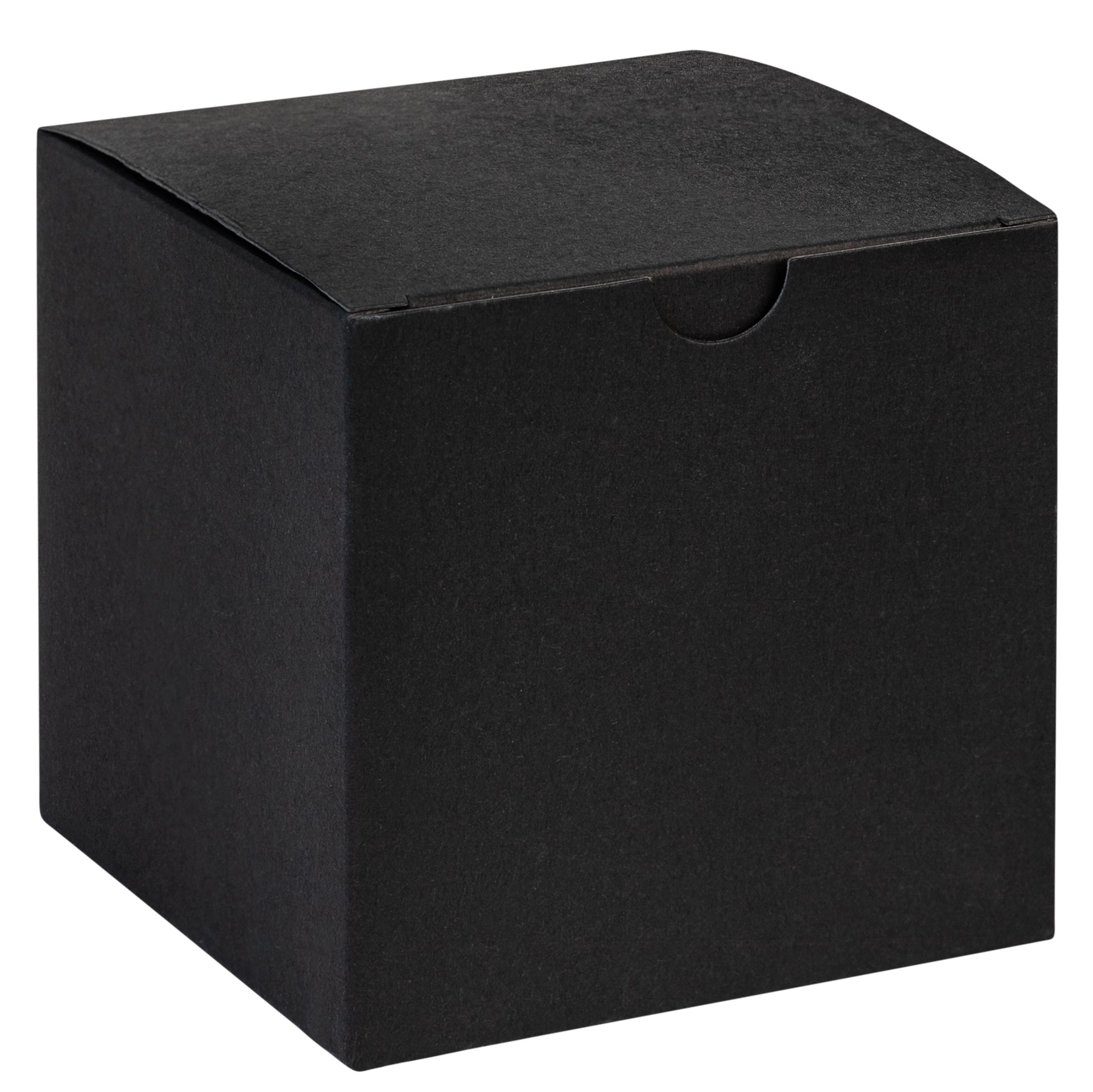 Cube Black Gift Tuck Top Boxes 36 Pack 4x4x4