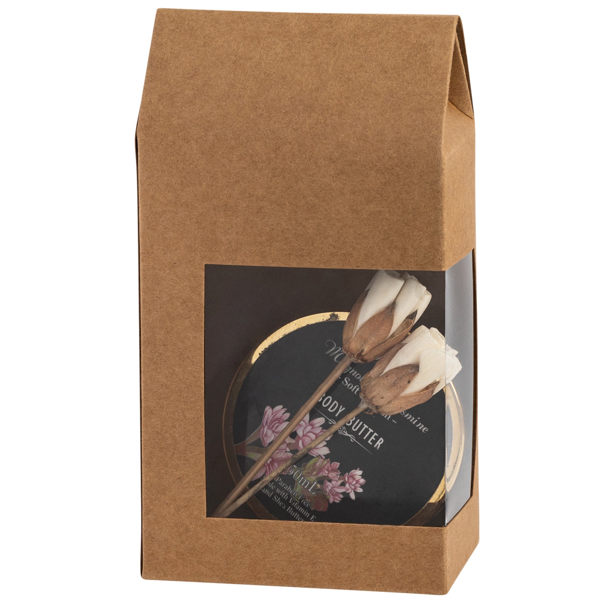 Tall Paper Boxes With Window Kraft Paper 6.75x3.5x Gift Boxes 16 Pack