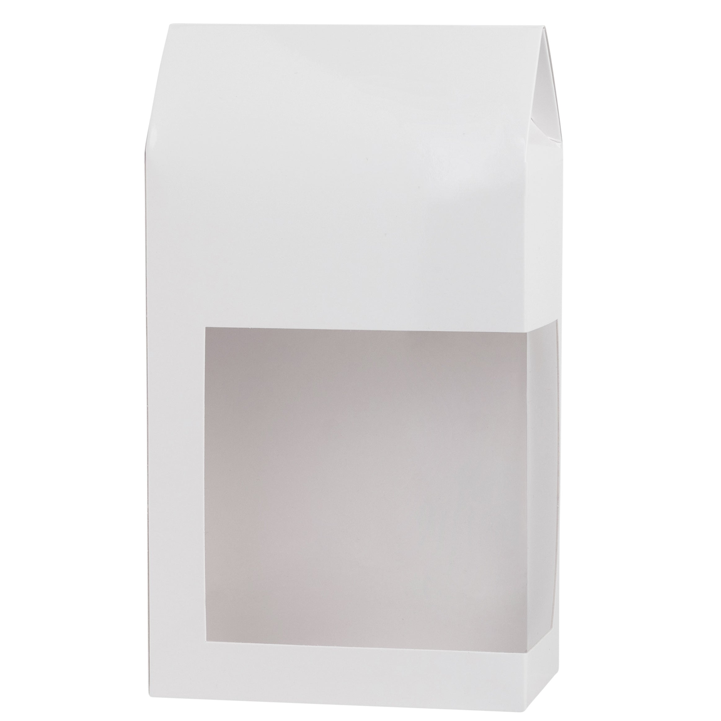 Tall Paper Boxes With Window White 9x5x2.5 Gift Boxes 16 Pack