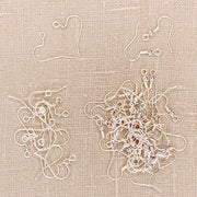 Silver French Ear Wire Earring Hooks 56pc Assortment
