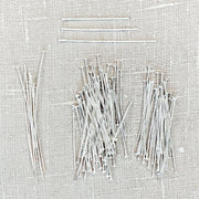 Silver Flat Head Pins 100pc Assortment