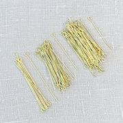 Gold Eye Pins 100pc Assortment