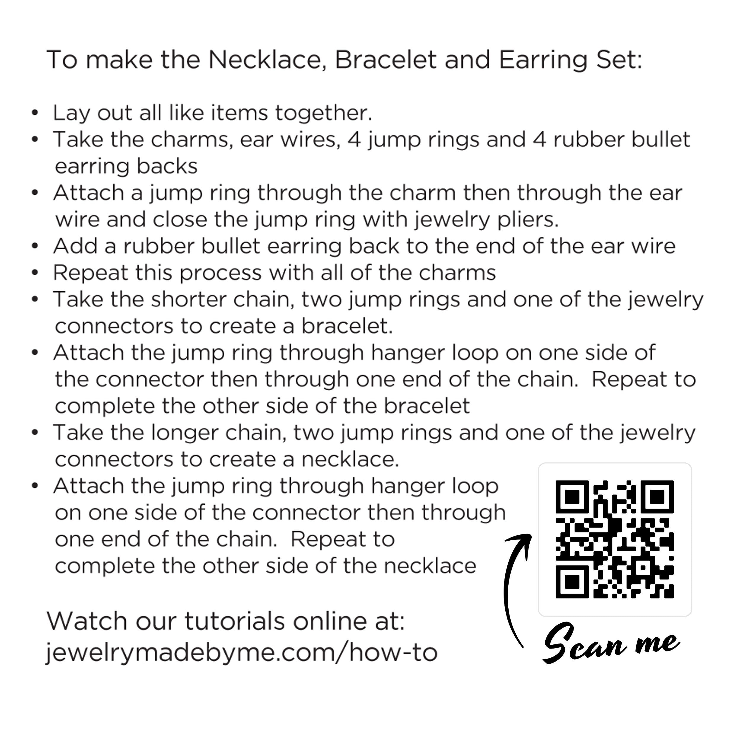Necklace, Bracelet And Earring Diy Kit