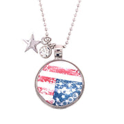 American Flag Shaker Pendant With Charms