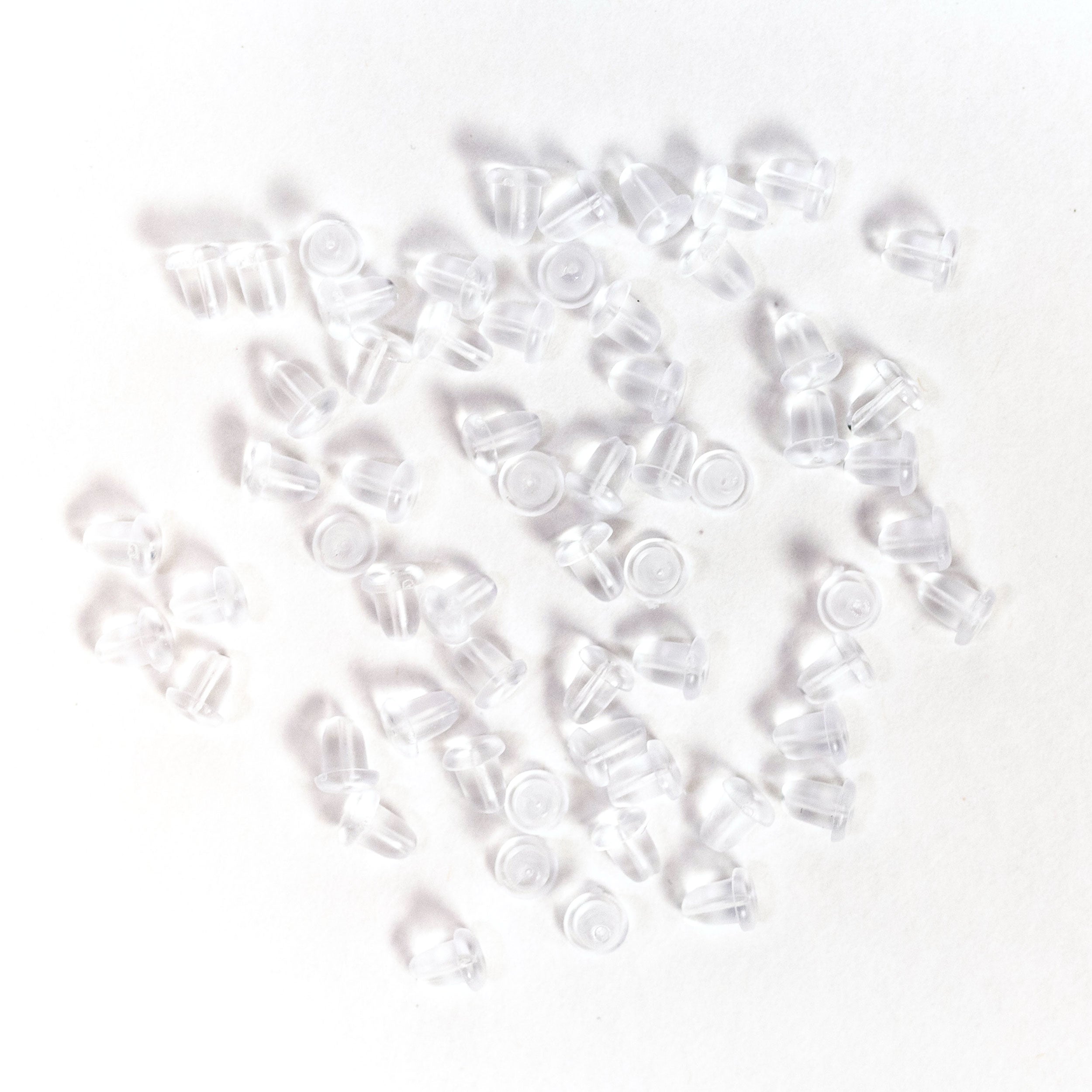 Clear Bullet Post Or Hook Earring Backs 30pc