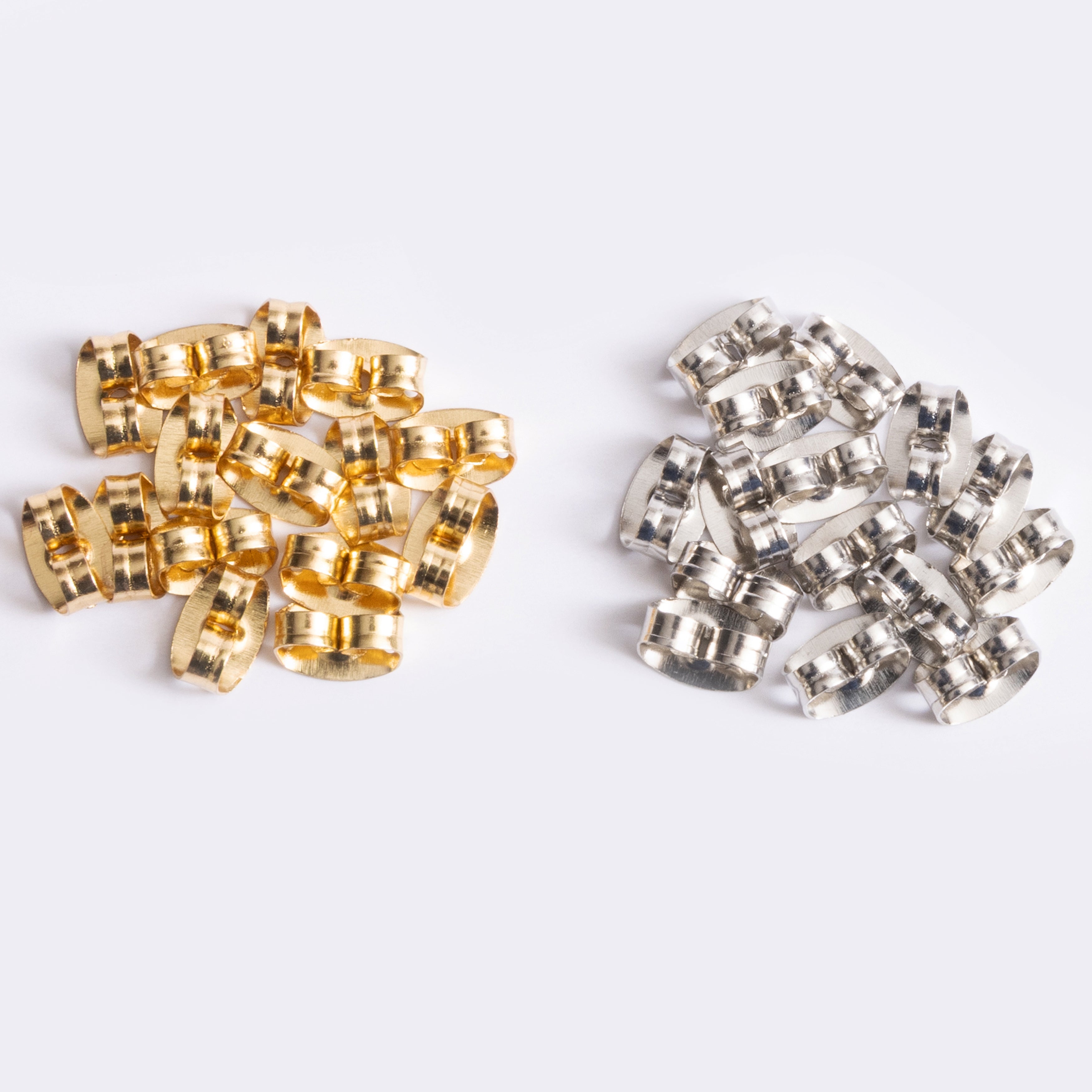 Silver And Gold Butterfly Earring Backs 30pc