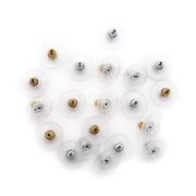 Bullet Clutch Earring Back With Disk Pad 20pc Assortment