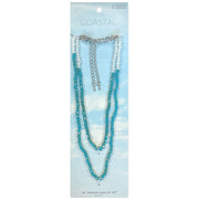 Moonstone And Apatite Glass Two Tone Necklaces 2pc Set