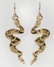 Gold Western Snake Earrings Coastal Cowgirl