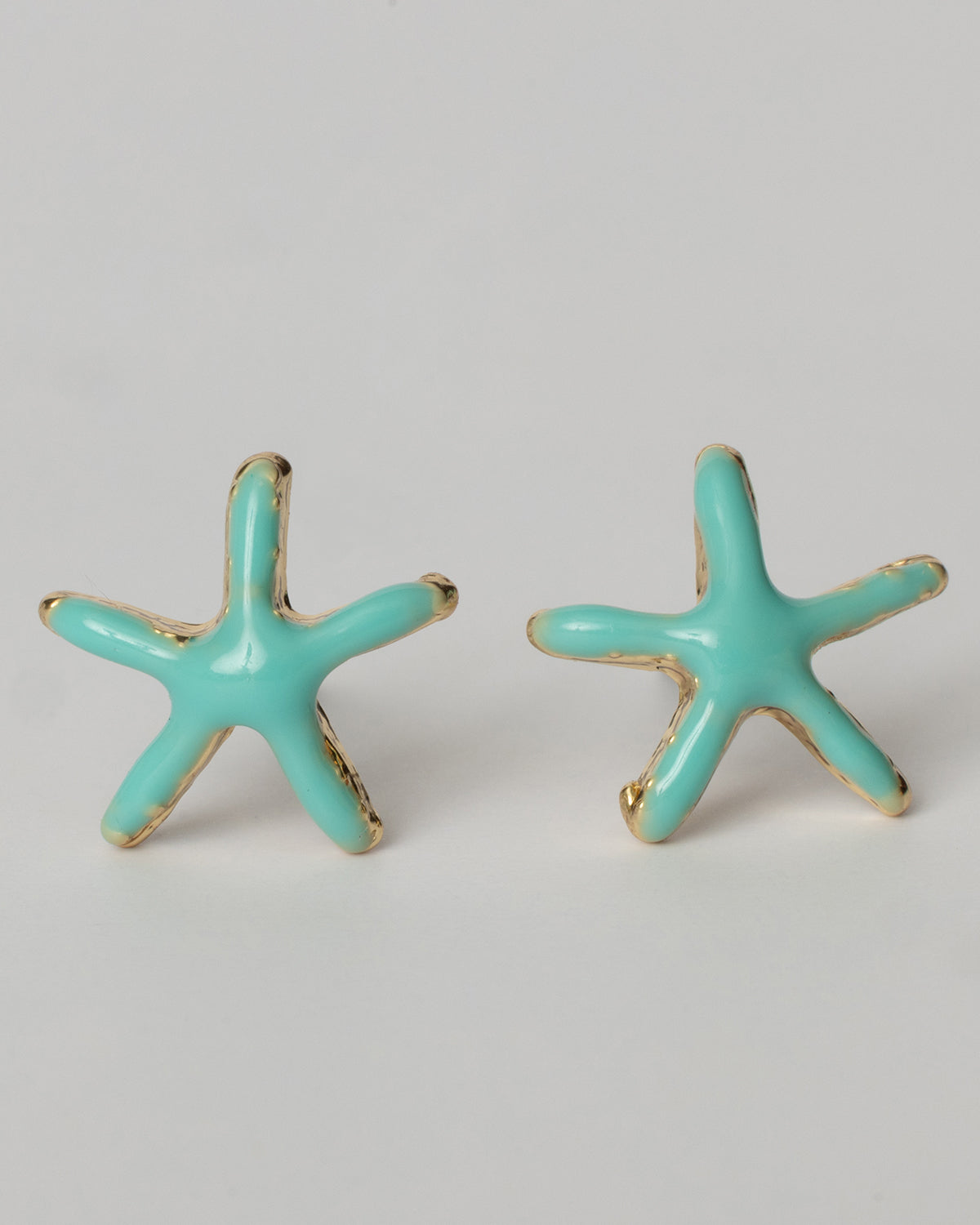 Beachy Turquoise Starfish And Mermaid Tail Ocean Stud Set Coastal Cowgirl