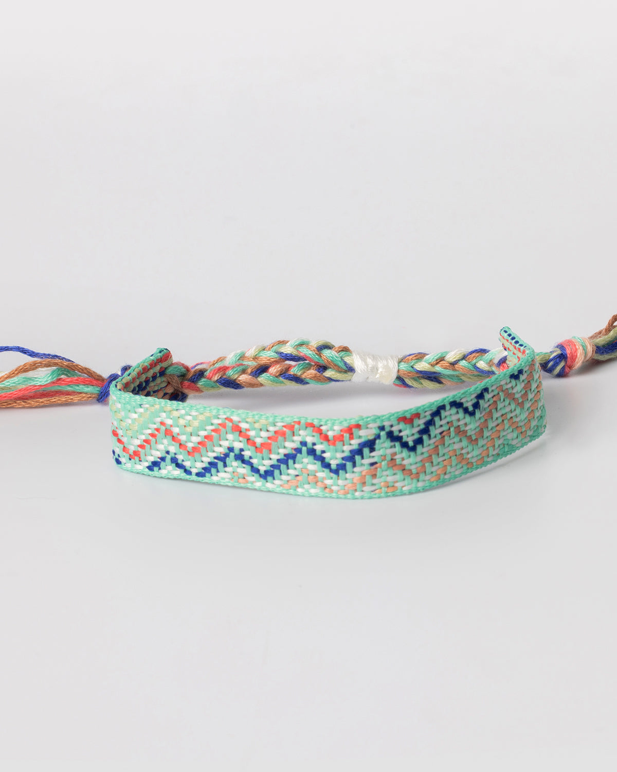 Blue & Tan Macrame Festival Bracelet
