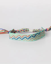 Blue & Tan Macrame Festival Bracelet