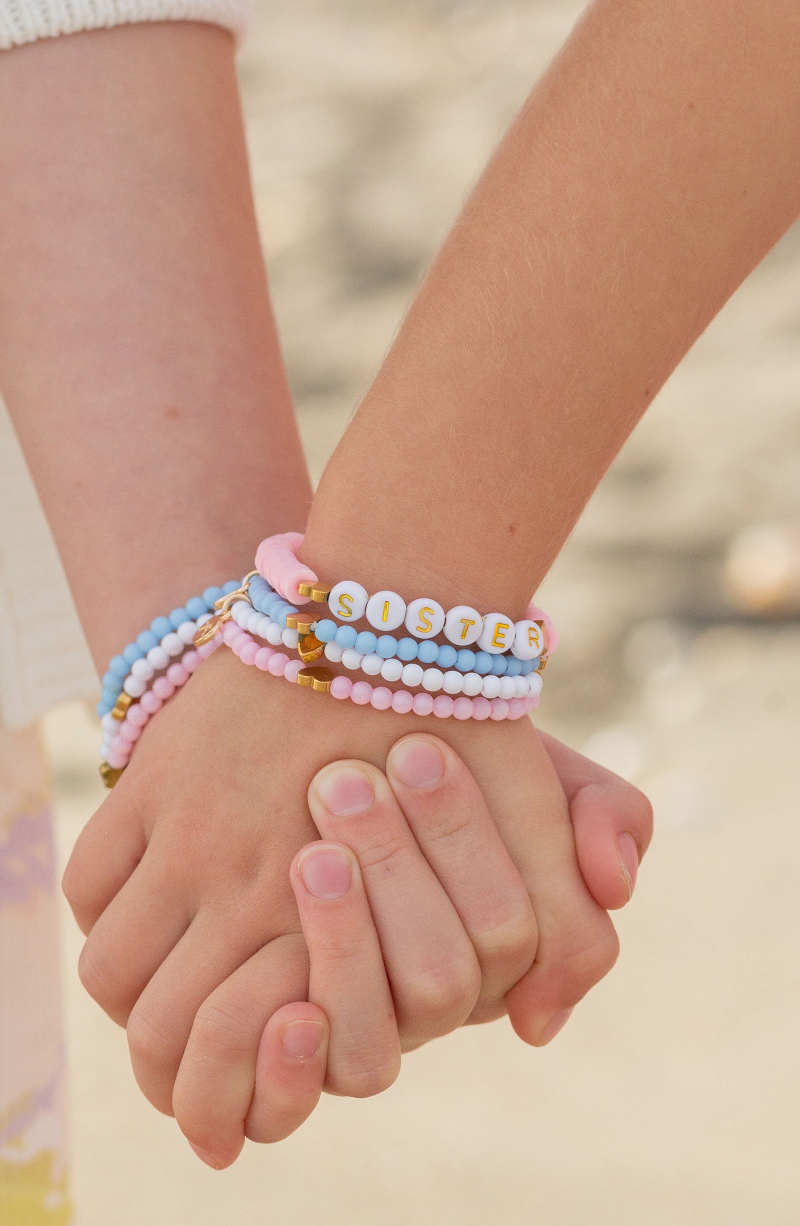 Pink Hearts Bracelet Set