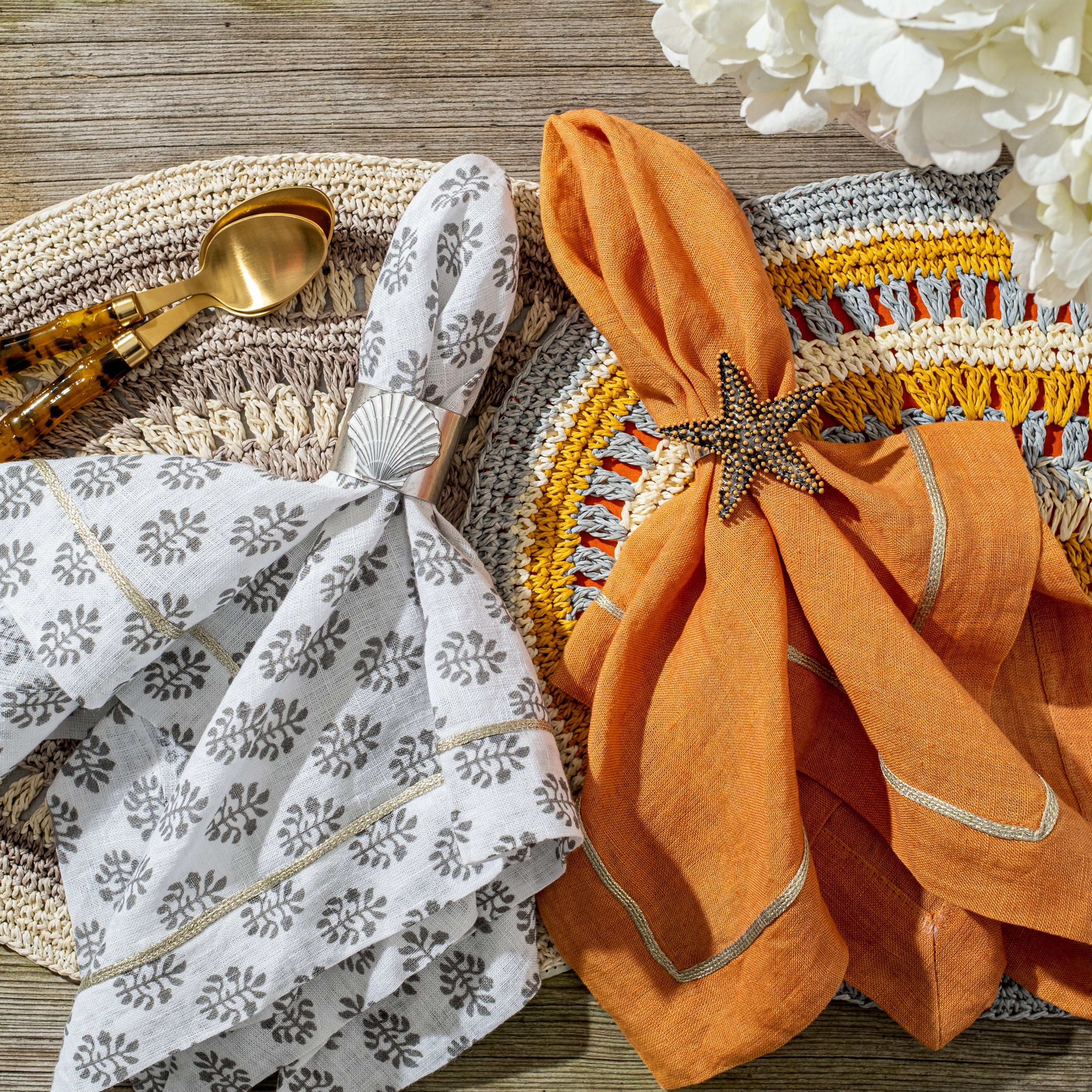 Crochet Placemats, Marigold, Set Of Four