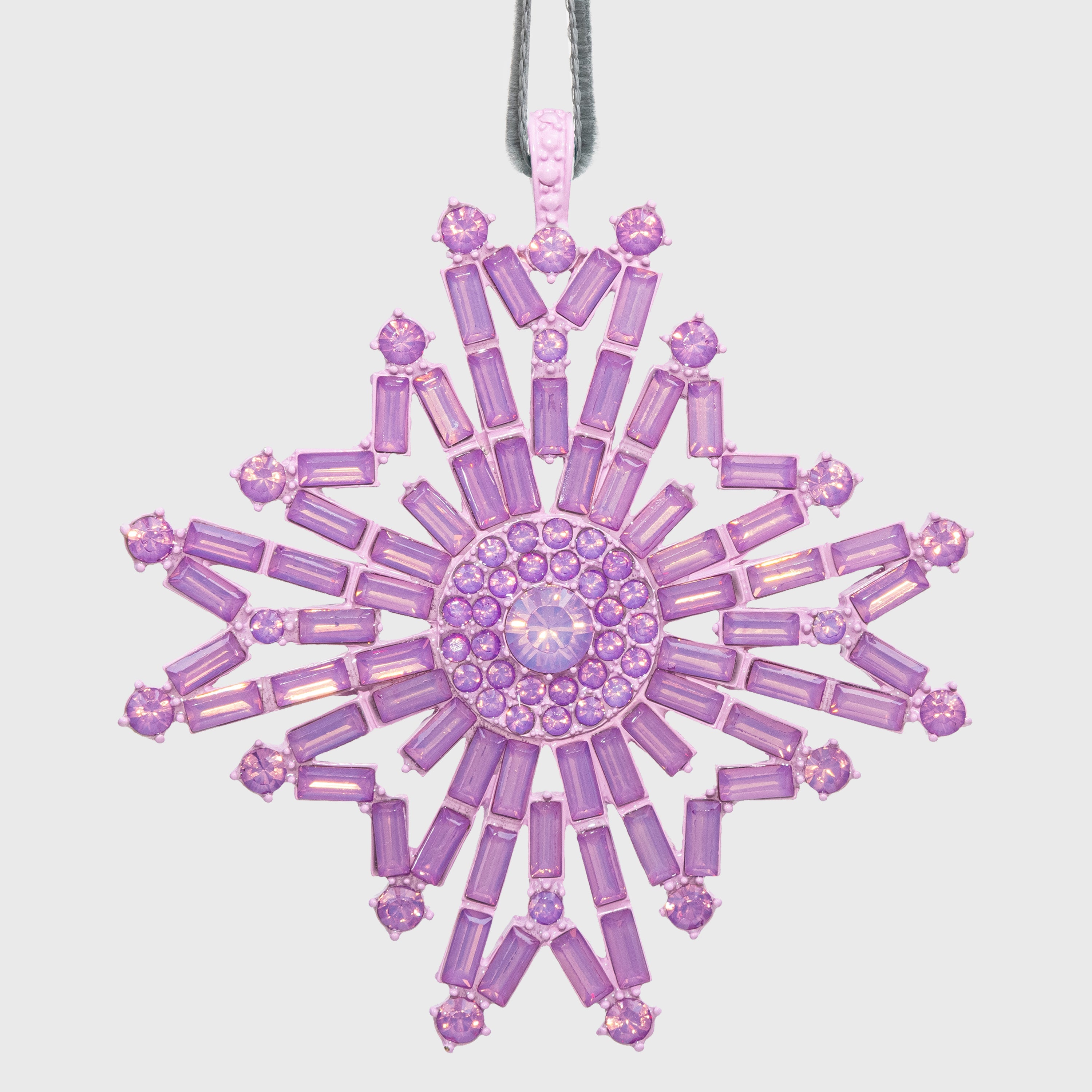 Baguette Snowflake Hanging Ornaments Boxed Set, Sherbet