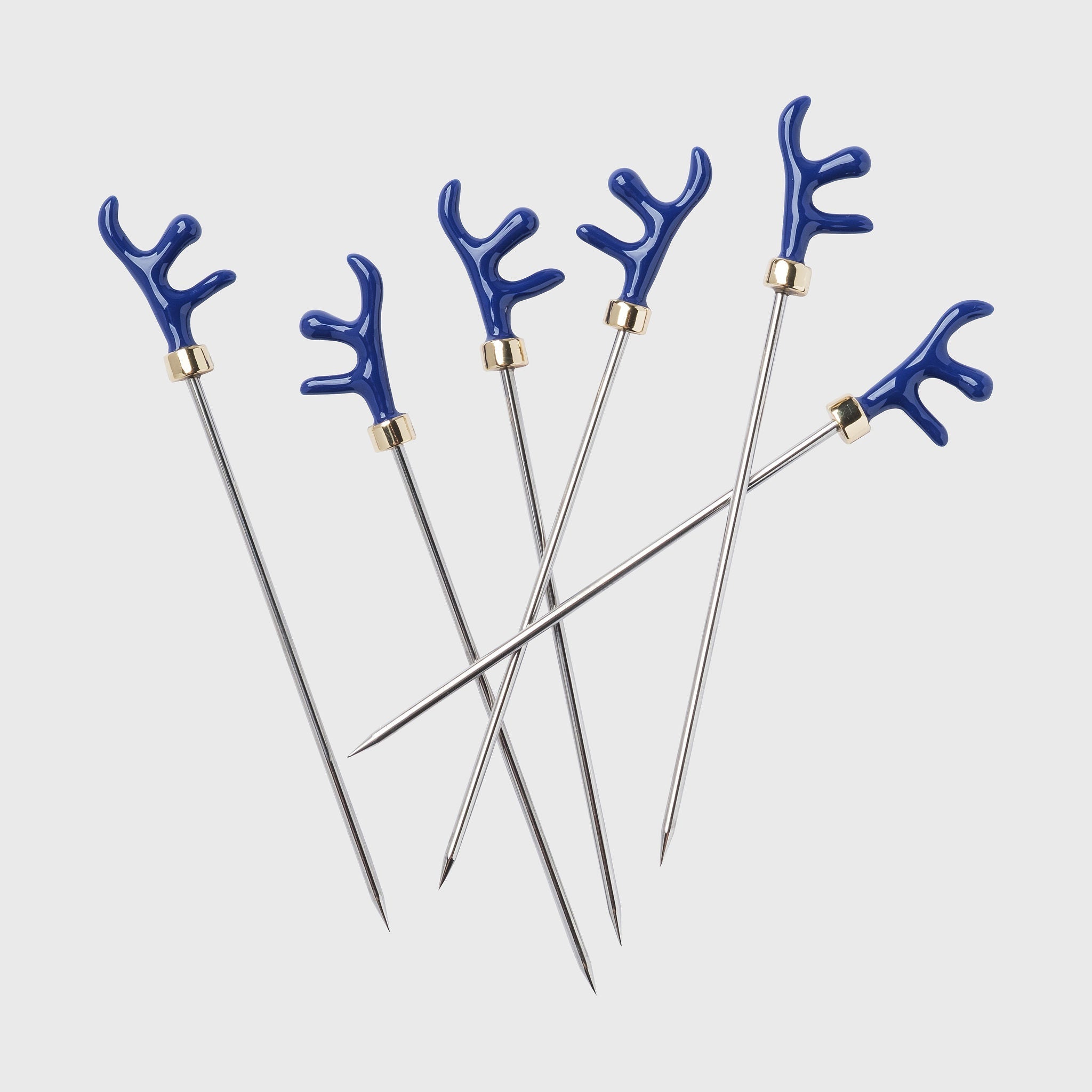 Coral Cocktail Picks, Blue