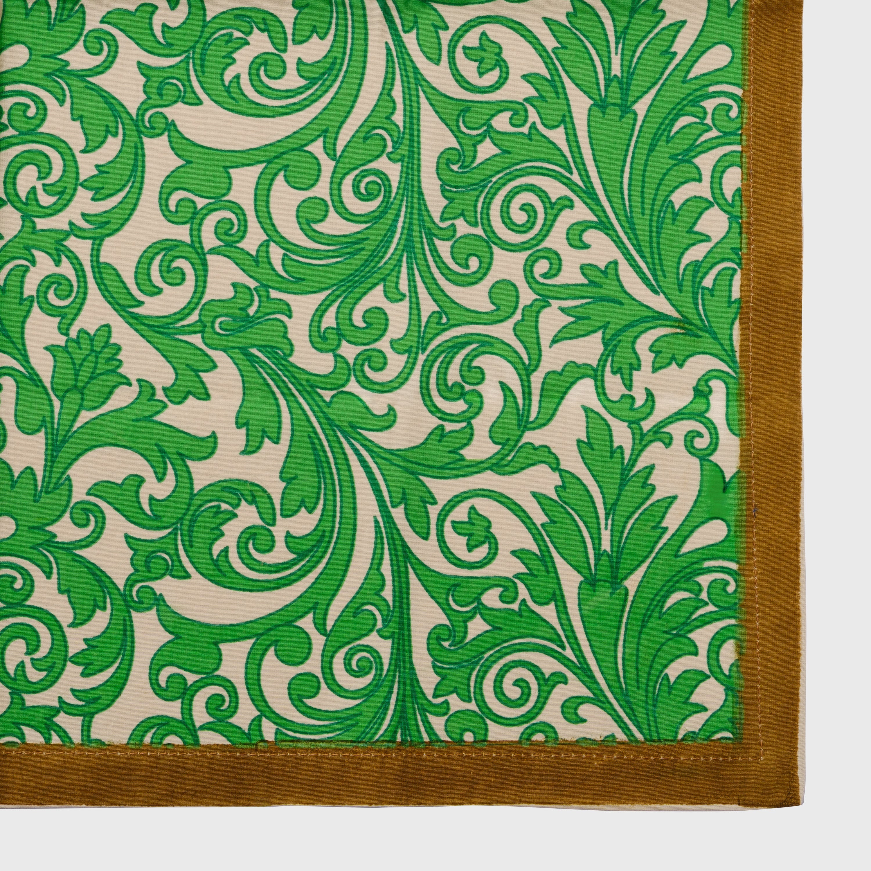 Damask Print Tablecloth, Green