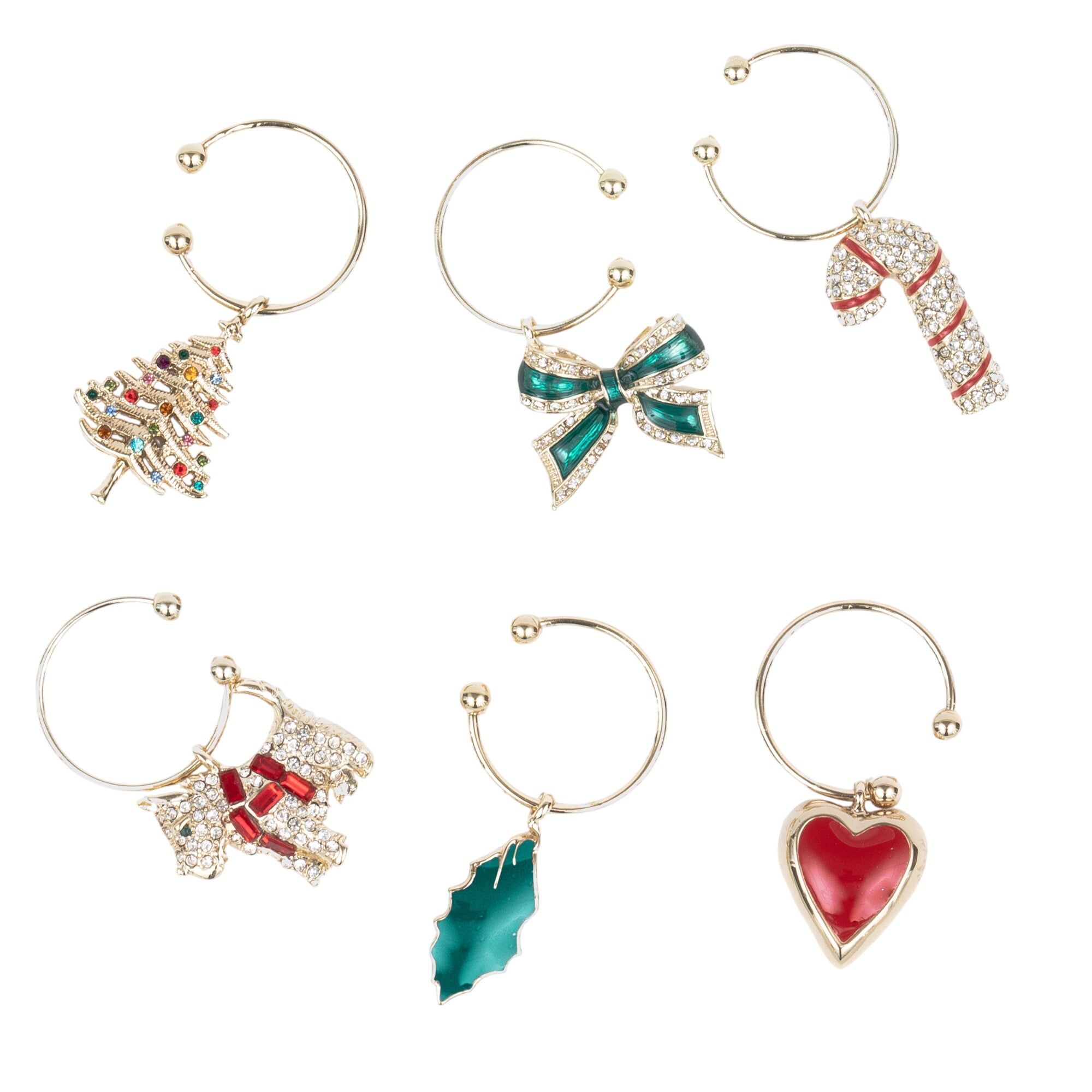 Christmas Wine Charms