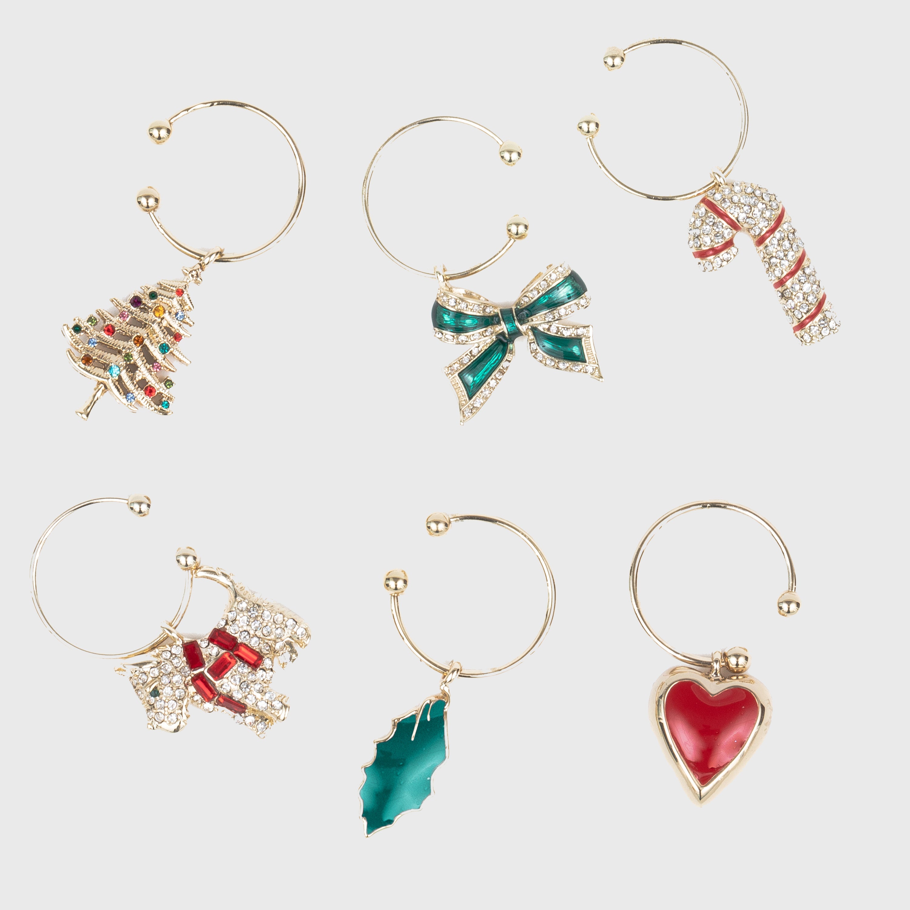 Christmas Wine Charms