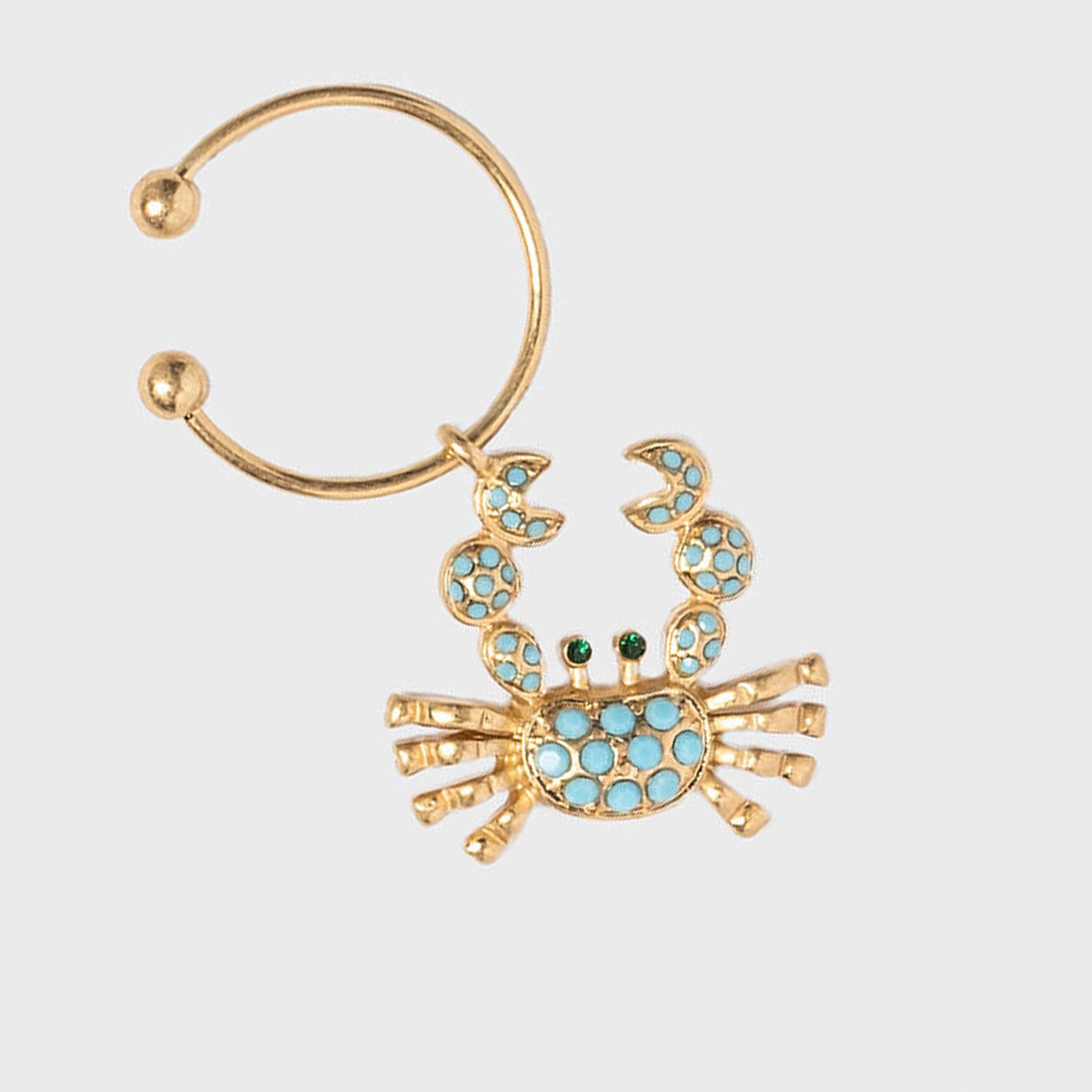 Crab Wine Charms, Rainbow