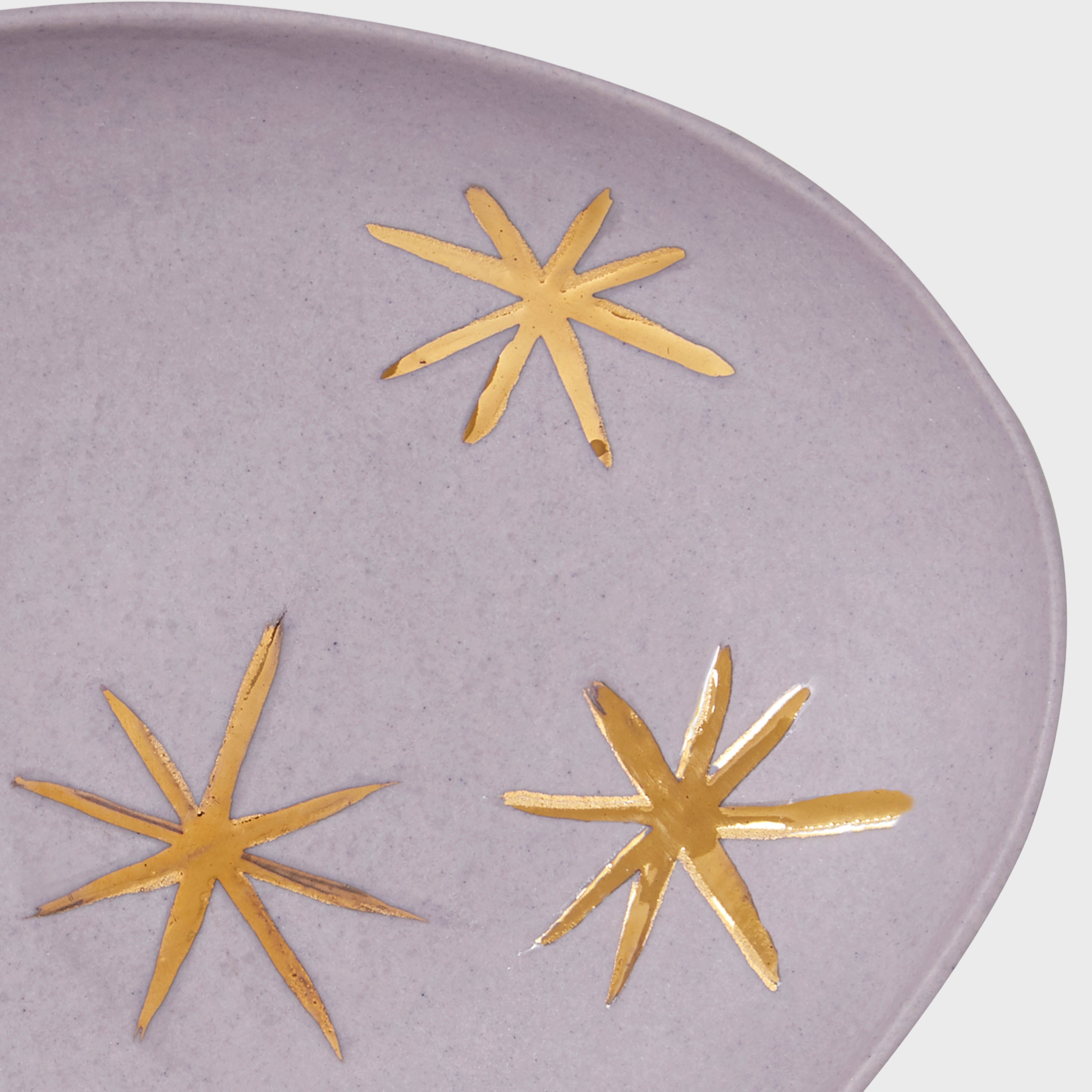 Star Porcelain Ring Dish, Lilac