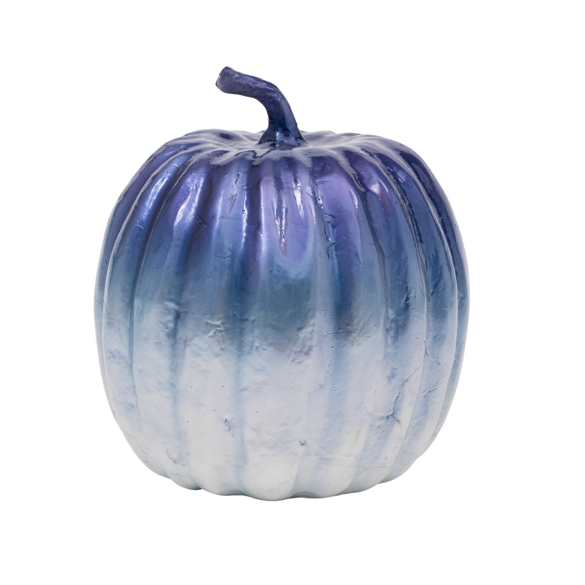 Large Capiz Pumpkin, Blue Ombre