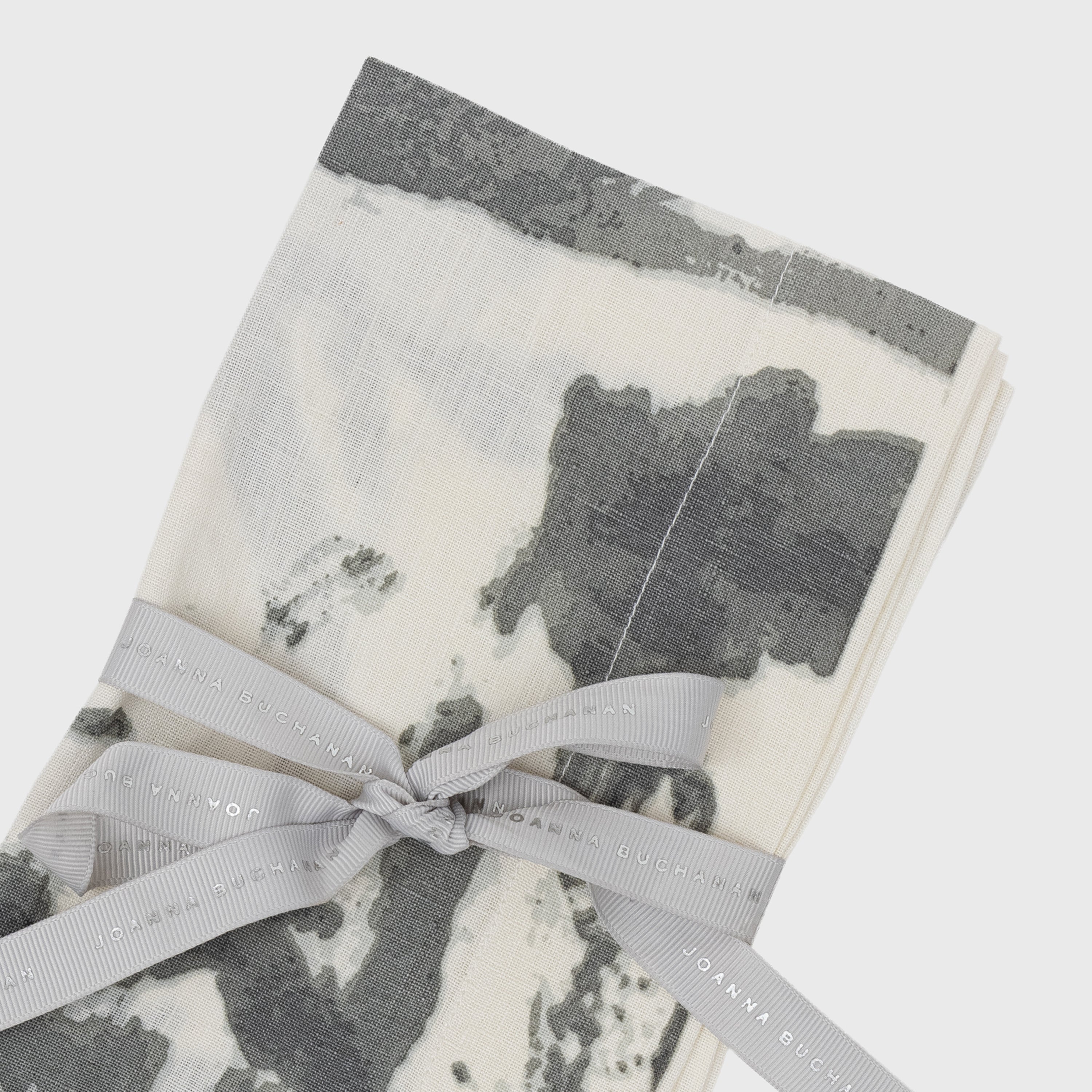 Brushstroke Dinner Napkins, Grey, Set Of Two