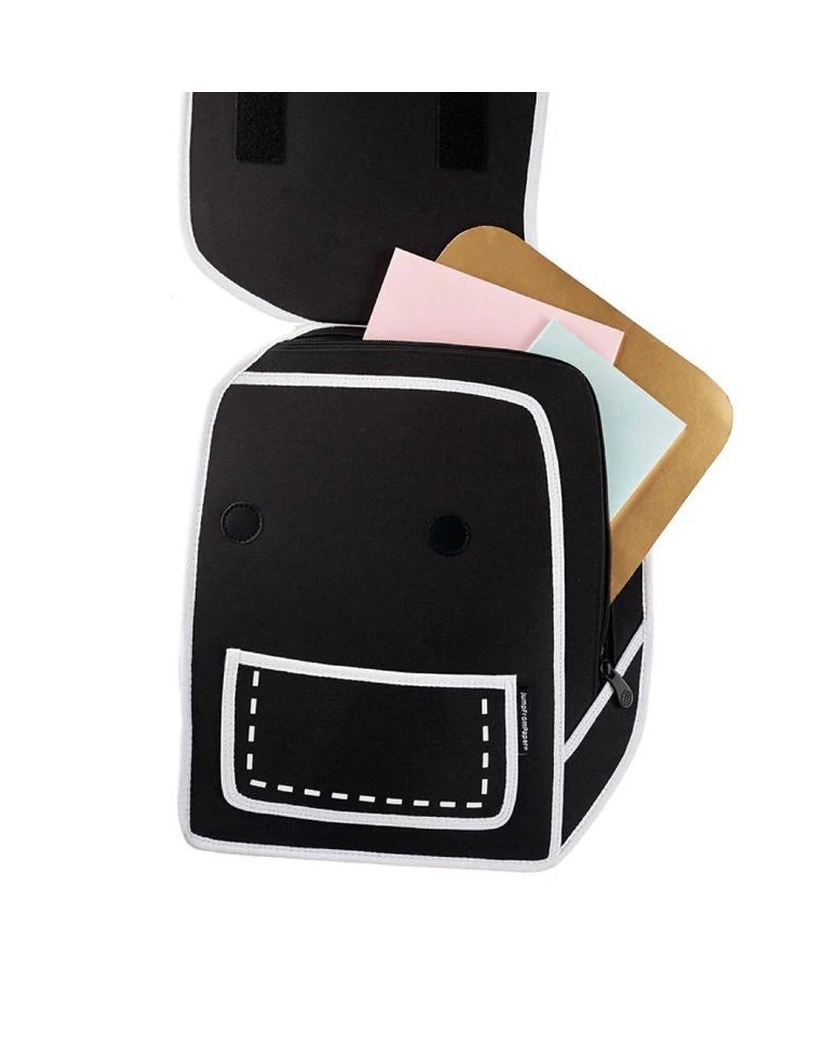 2d Backpack Spaceman Graffiti Black