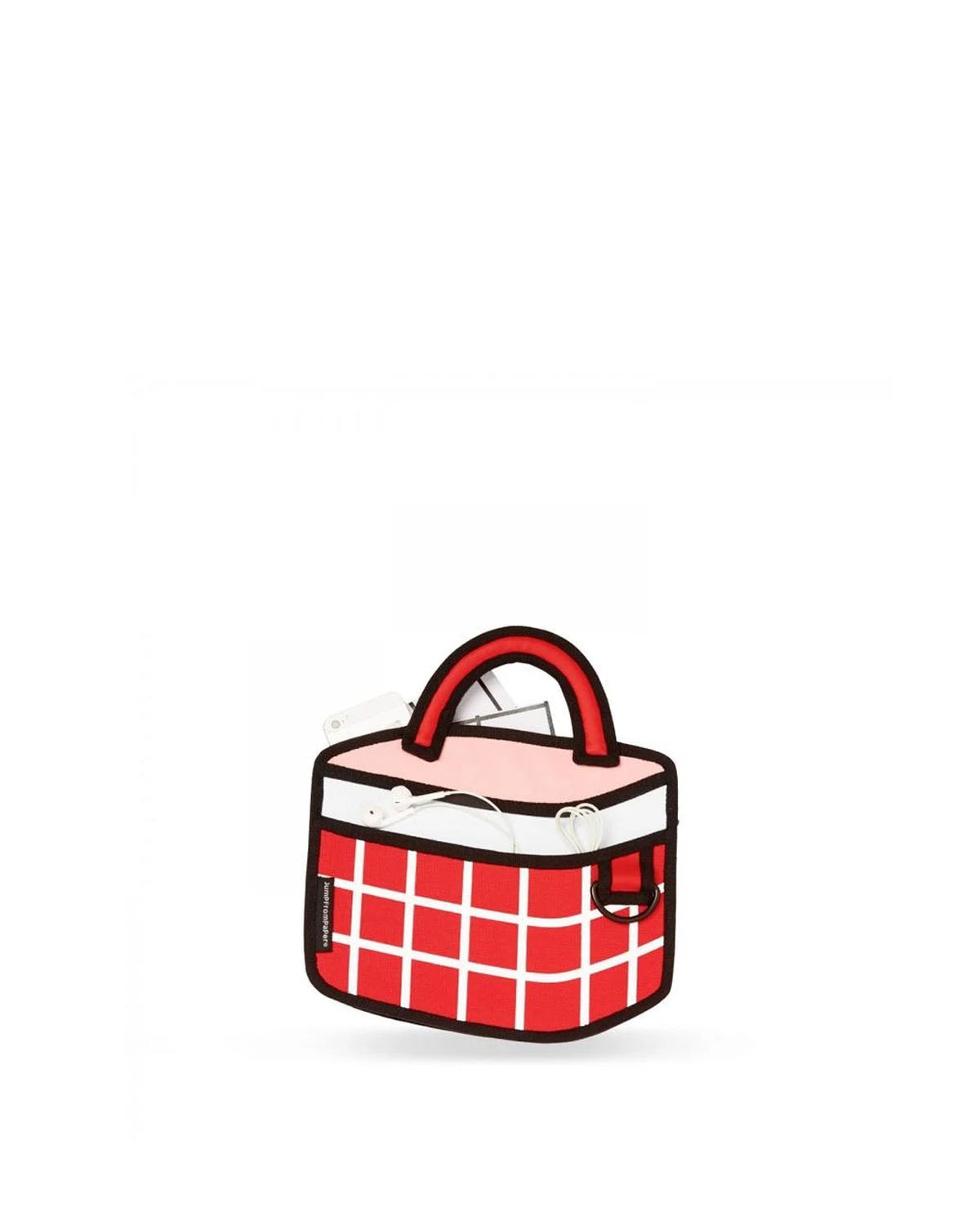 2d Handbag Checkered Red