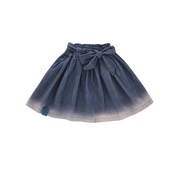 Denim Skirt With Belt | Indigo