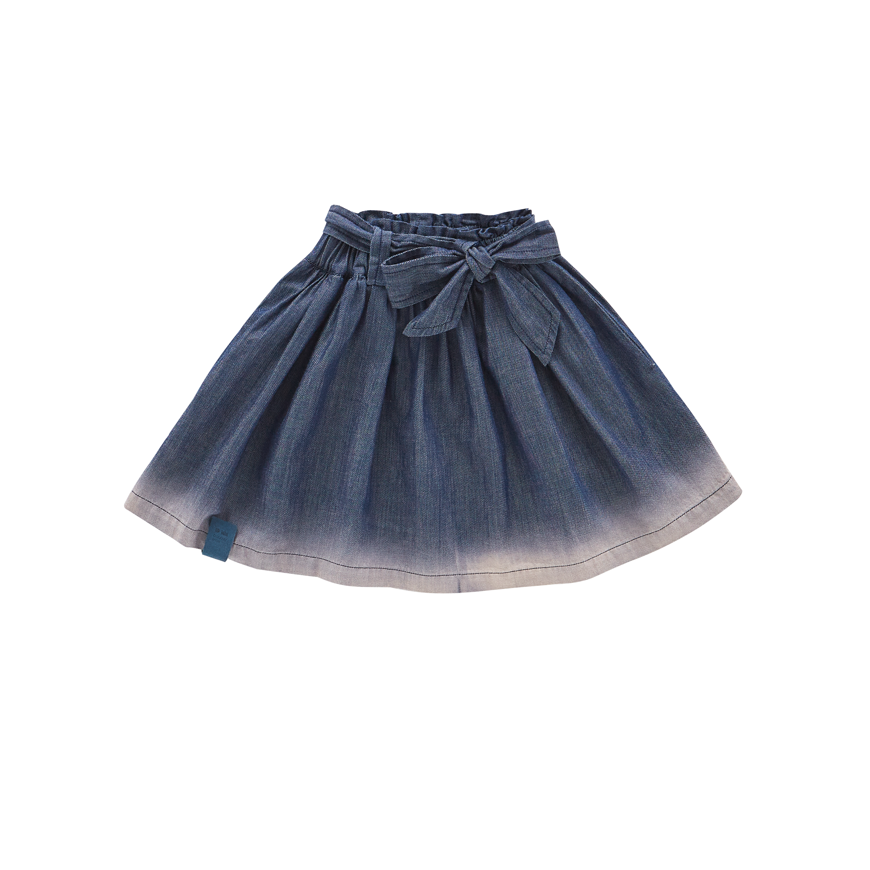 Denim Skirt With Belt | Indigo