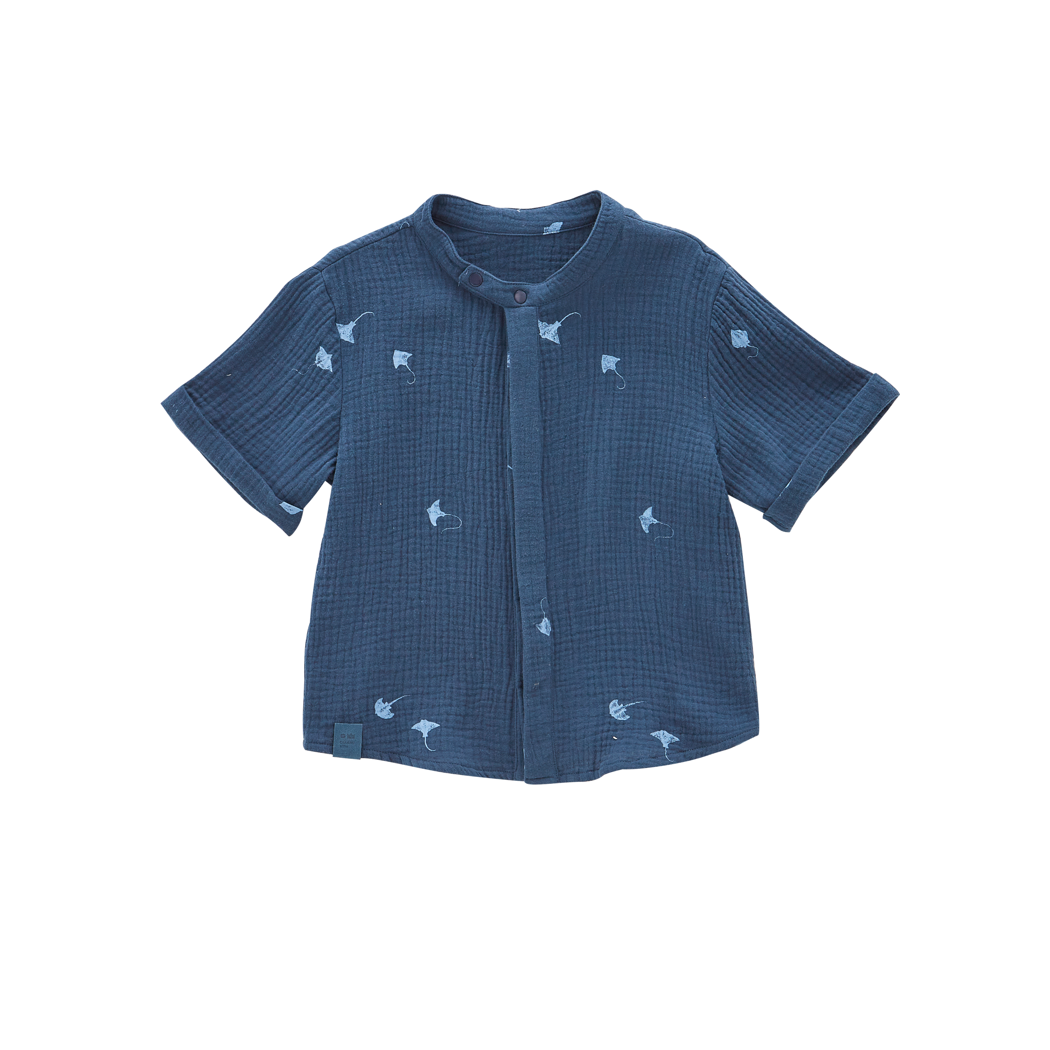 Gauze Button Up Shirt | Navy