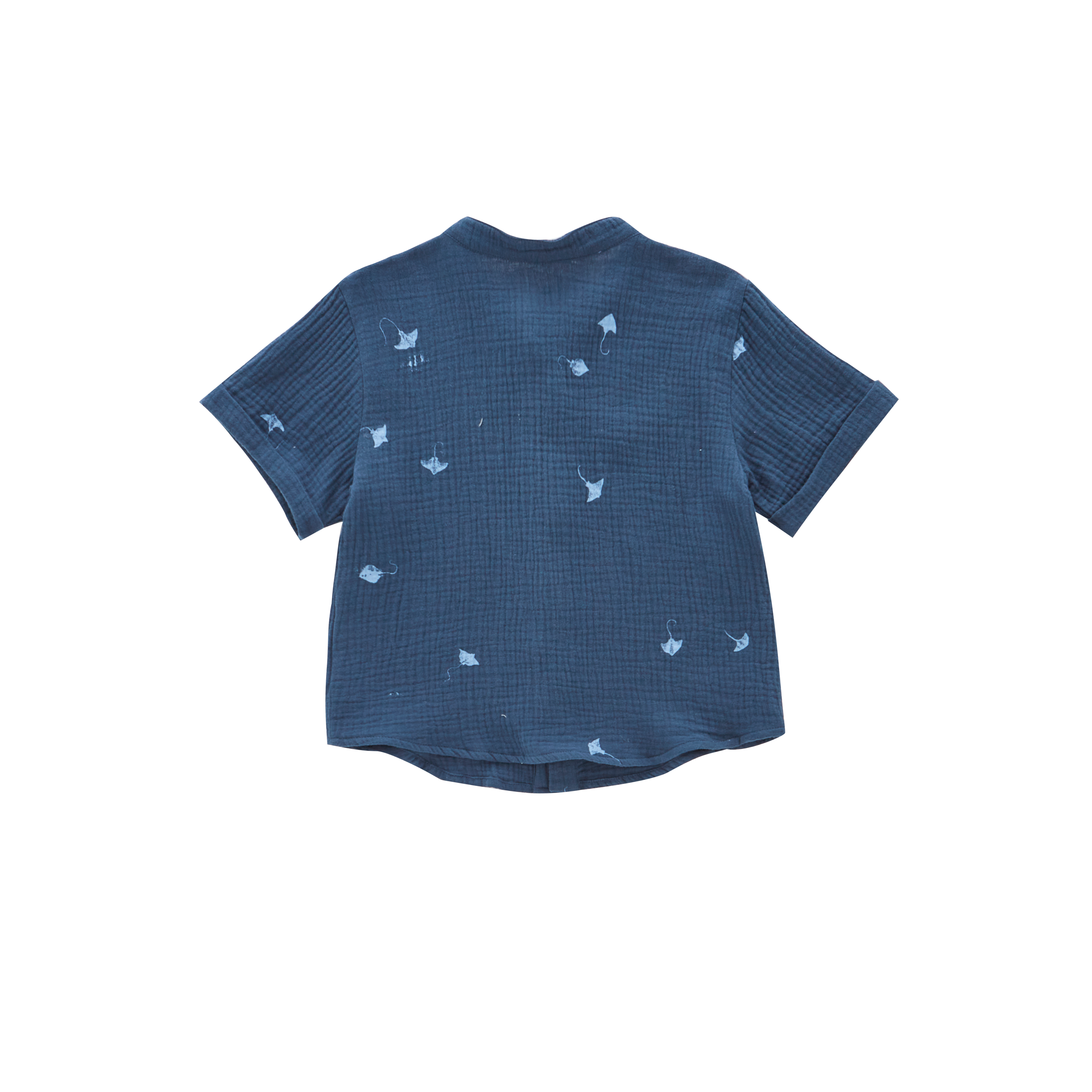 Gauze Button Up Shirt | Navy
