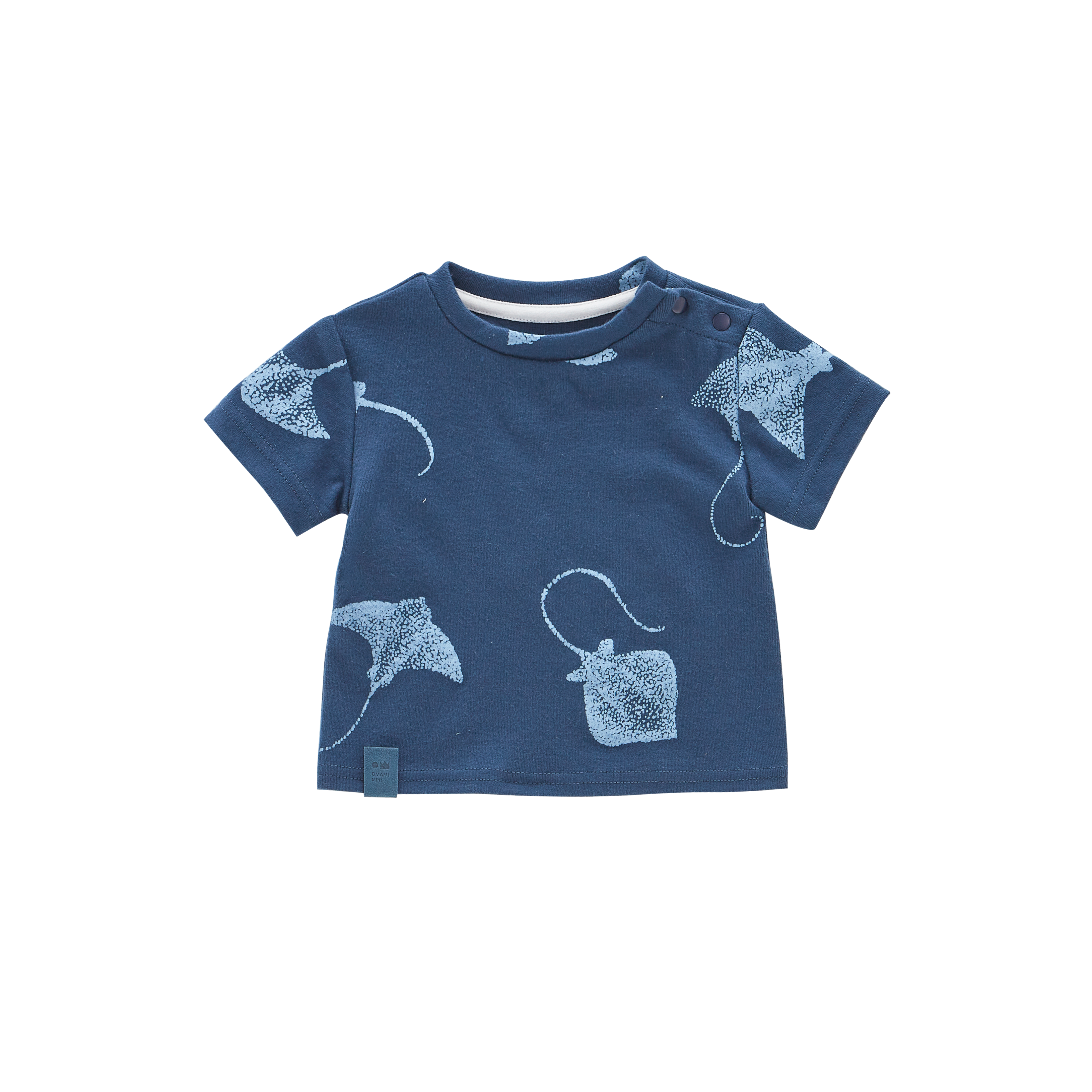 Boxy T-shirt With All Over Print | Navy