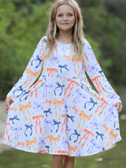 Halloween Bow Spring And Summer Girls Dress
