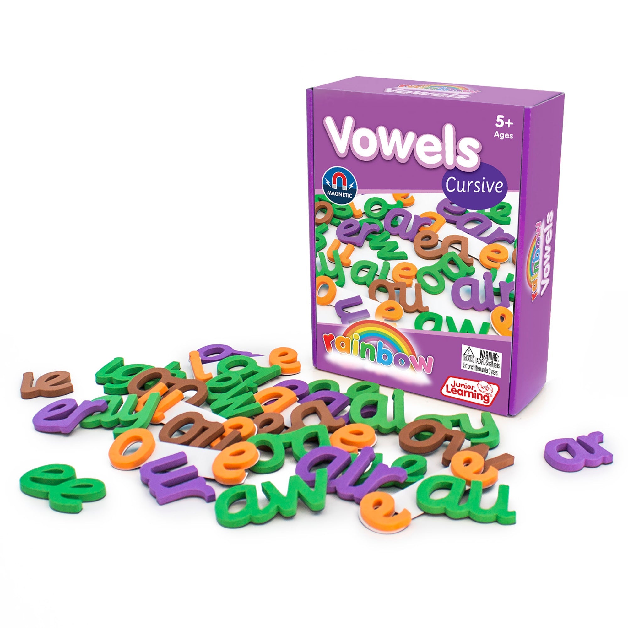 Rainbow Vowels - Cursive