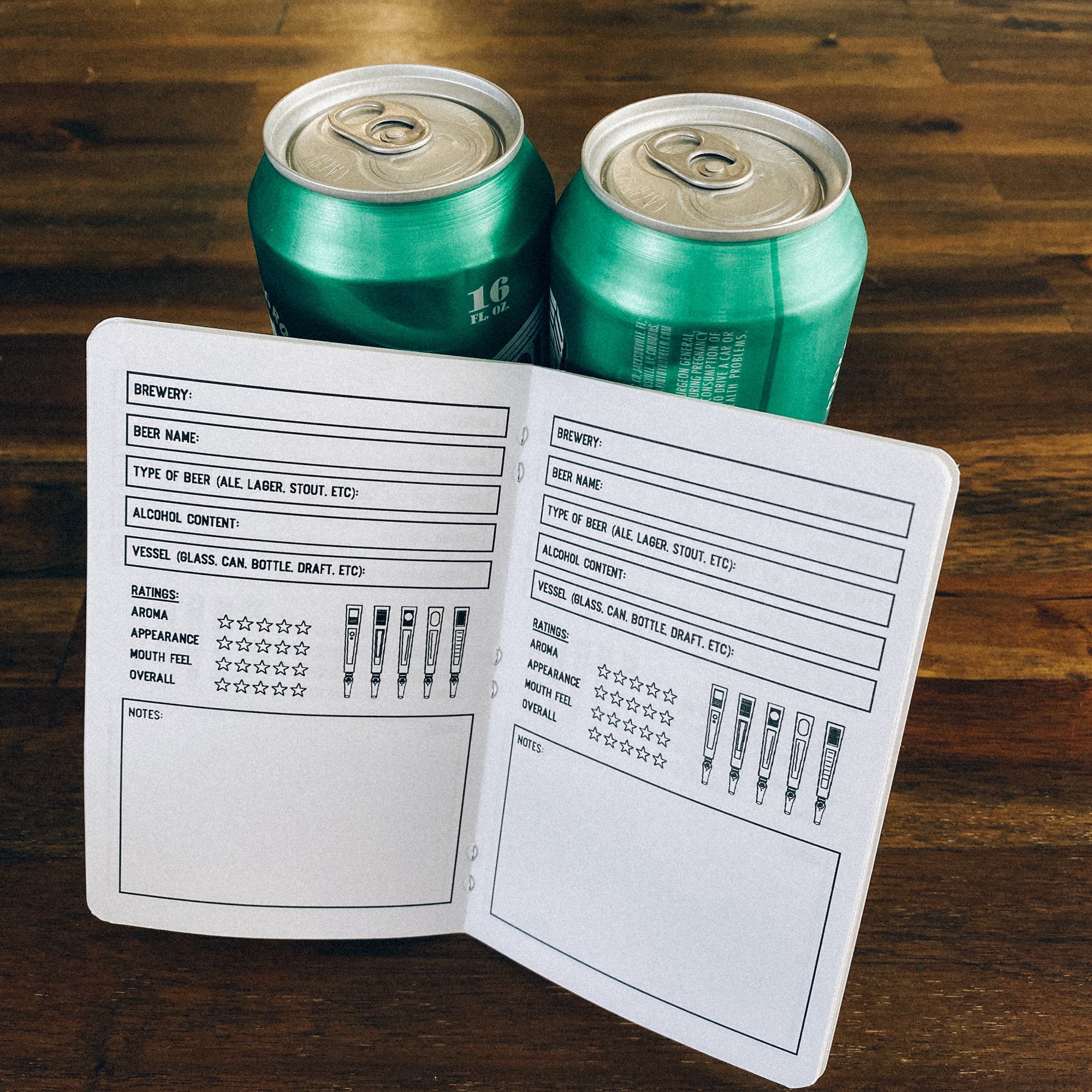 Beer Log Book - Two 20-page Books