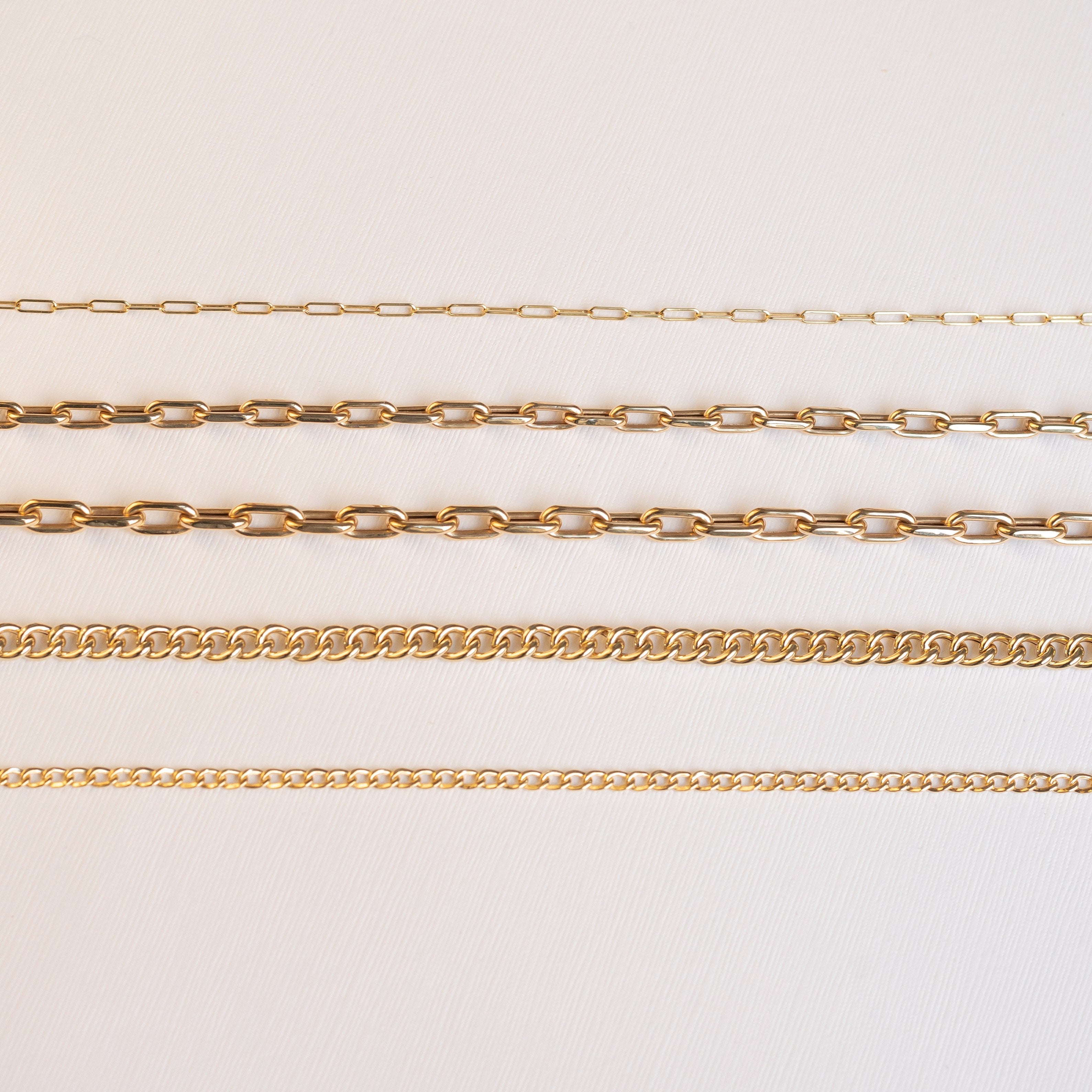 14k Gold Large Curb Link Chain Necklace