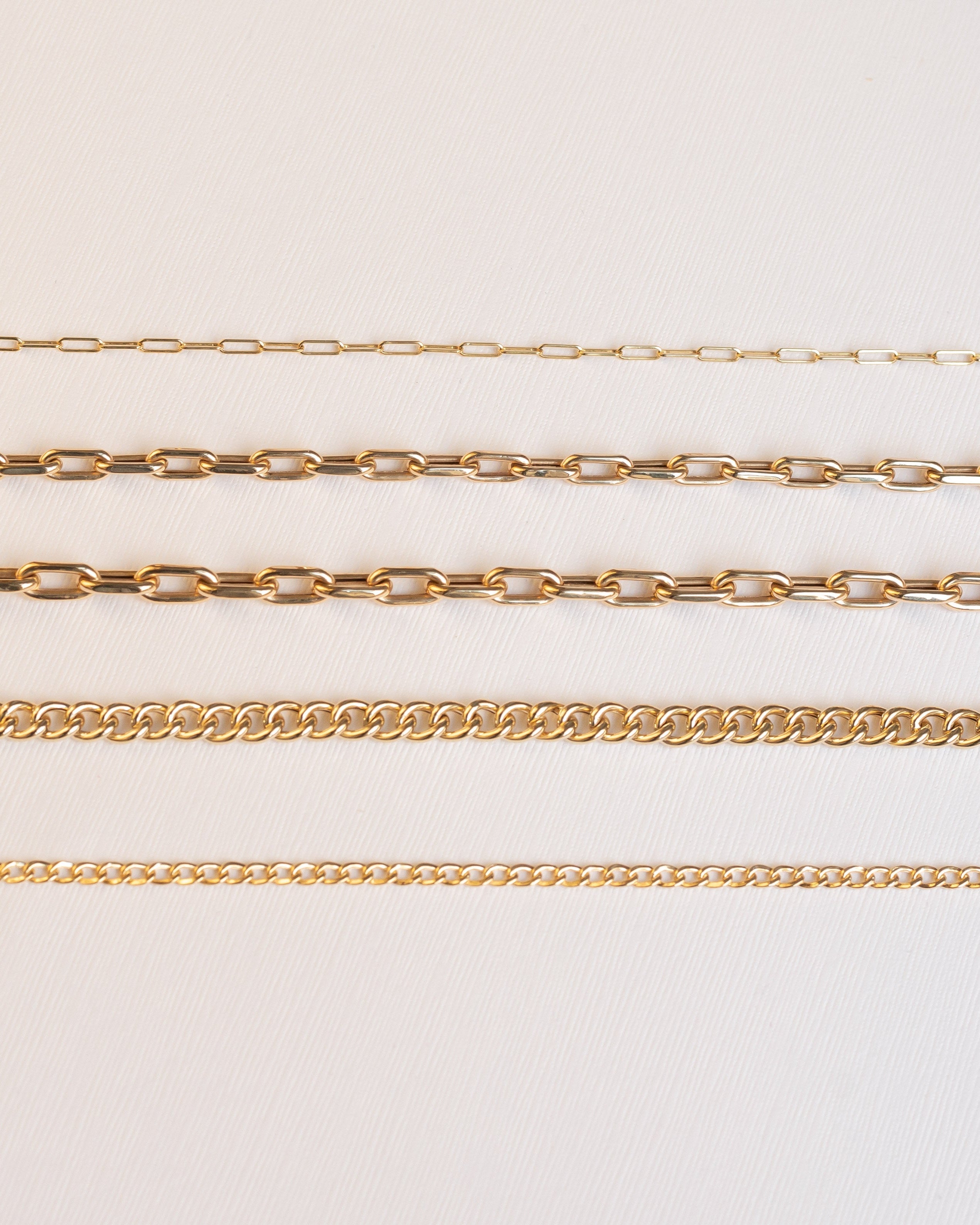 14k Gold Large Curb Link Chain Necklace