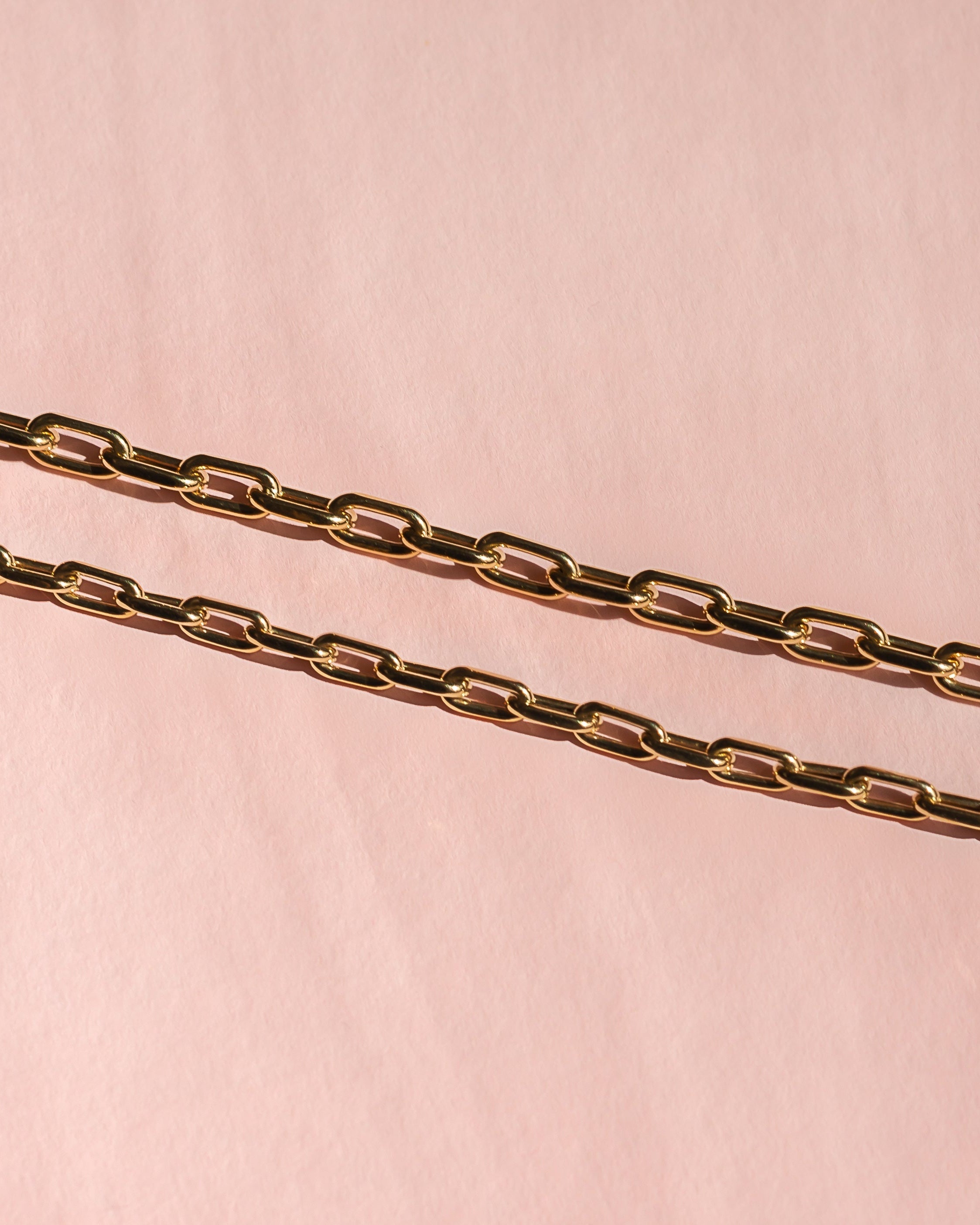 14k Gold Large Open Link Chain Bracelet