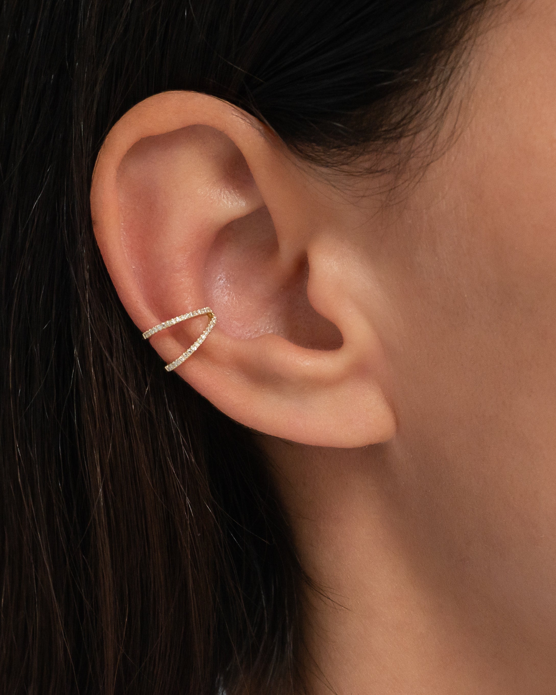 Double Diamond Ear Cuff