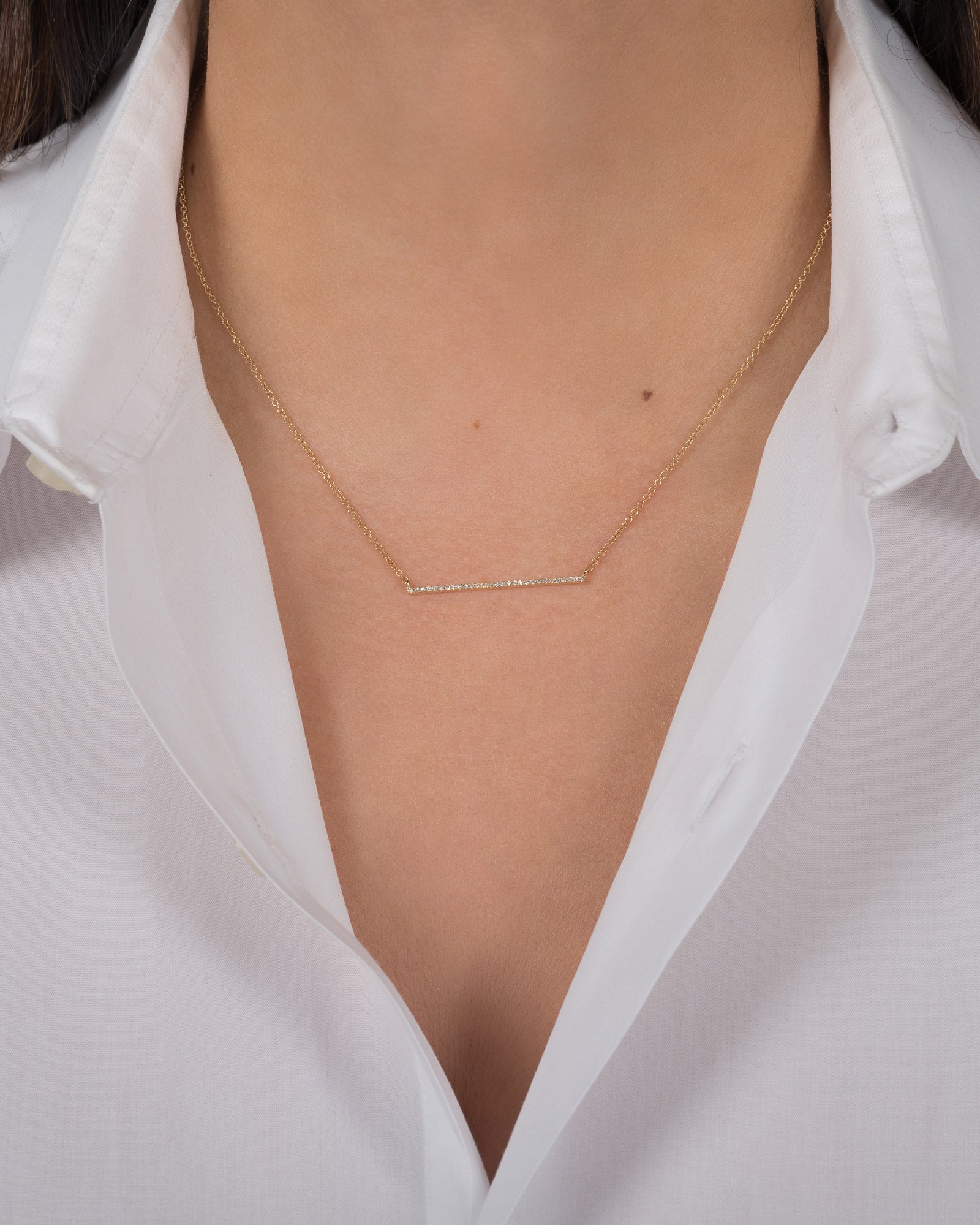 Diamond Bar Necklace