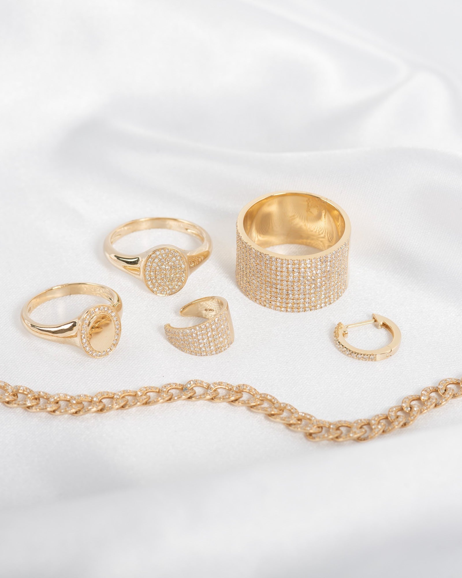 Diamond Huggie Earrings