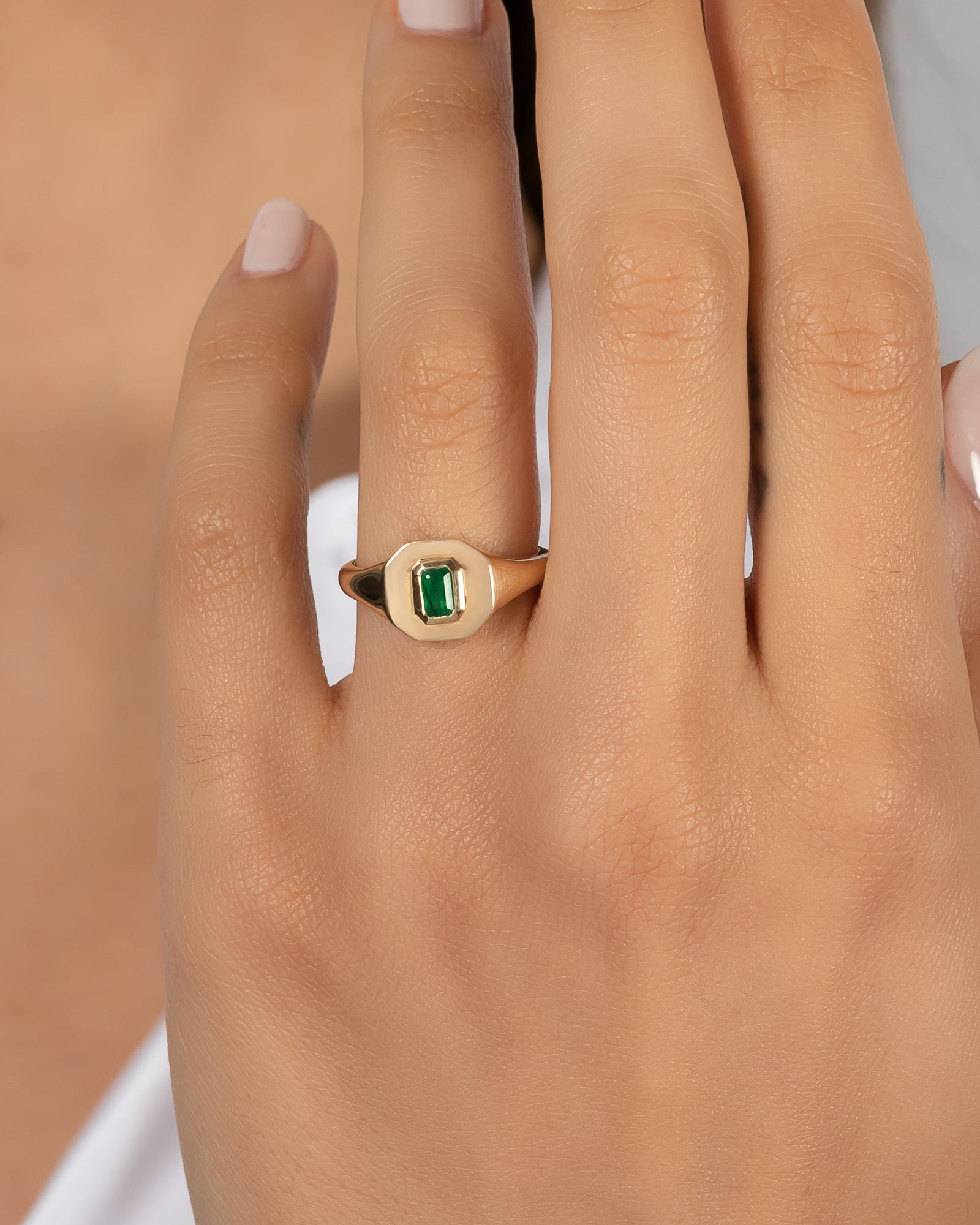 Emerald Signet Ring