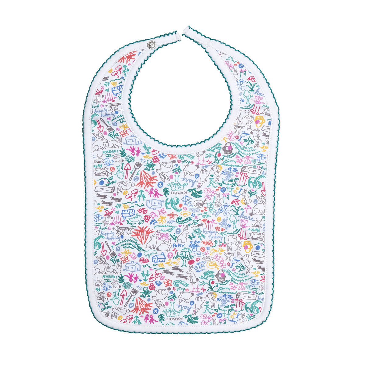 Bunny Garden Baby Bib - Bunny Garden - Wild Flower Multi