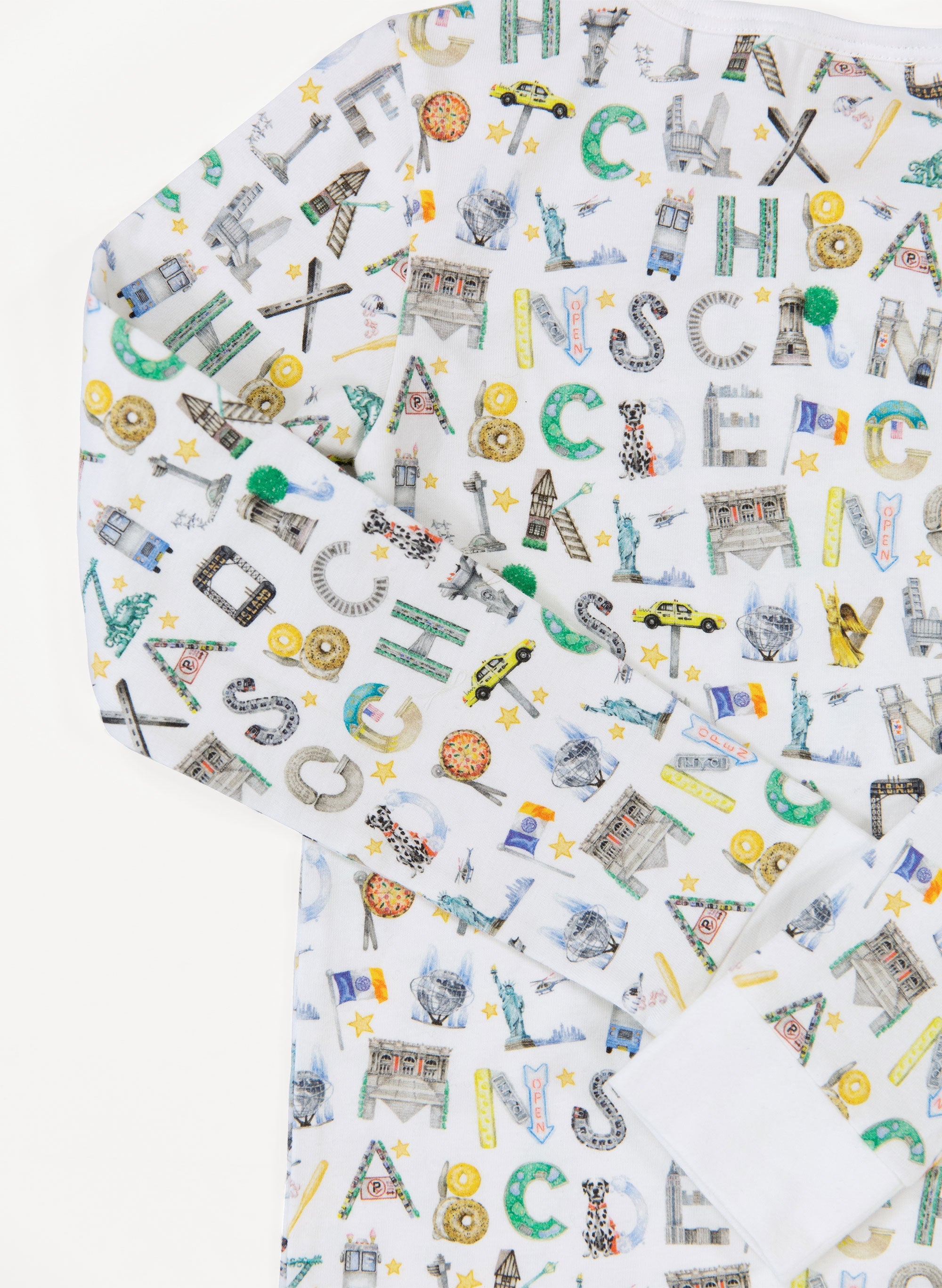Two Piece Pajamas - Nyc Alphabet Soup
