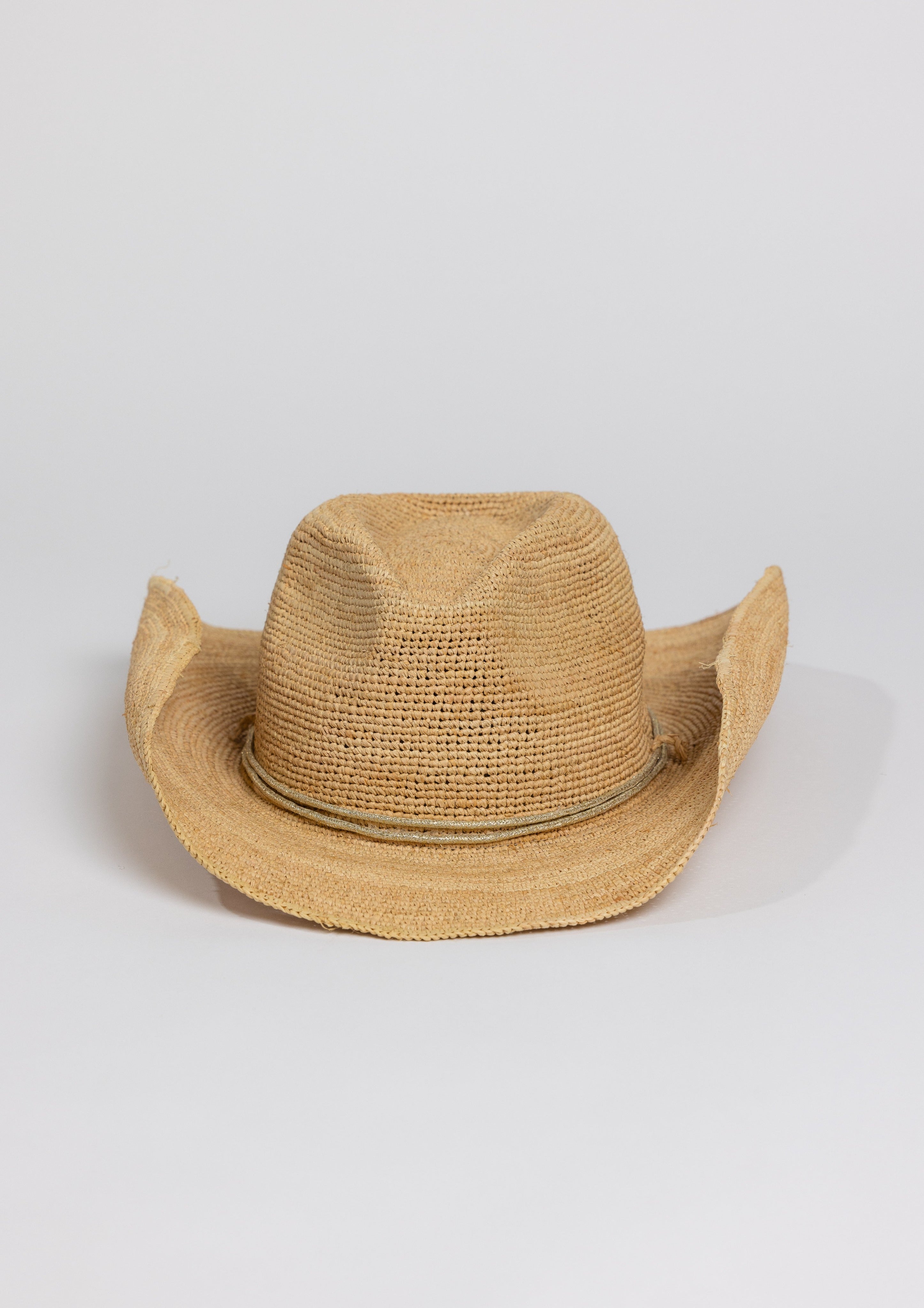 Raffia Crochet Cowboy- Gold