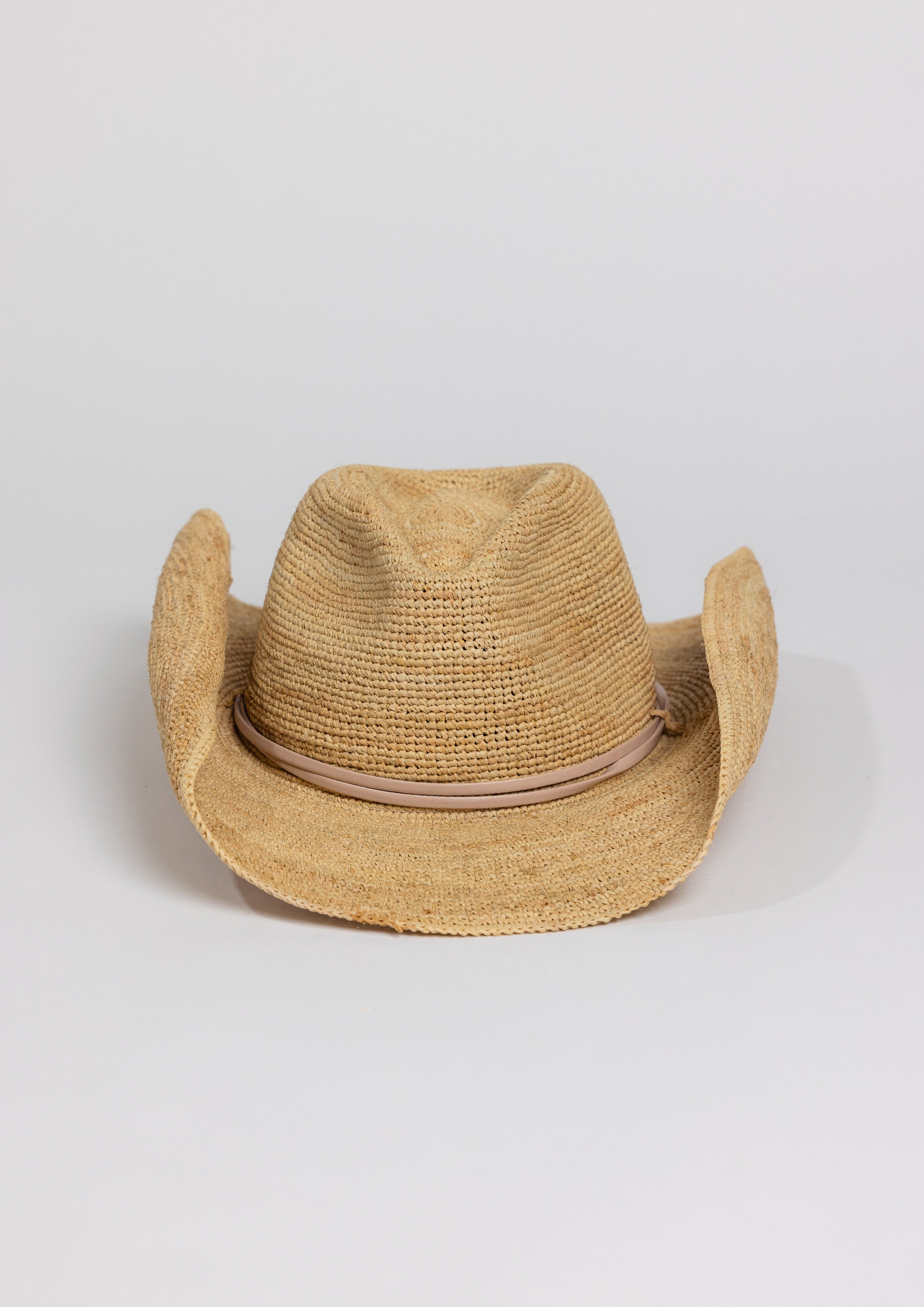 Raffia Crochet Cowboy- Natural